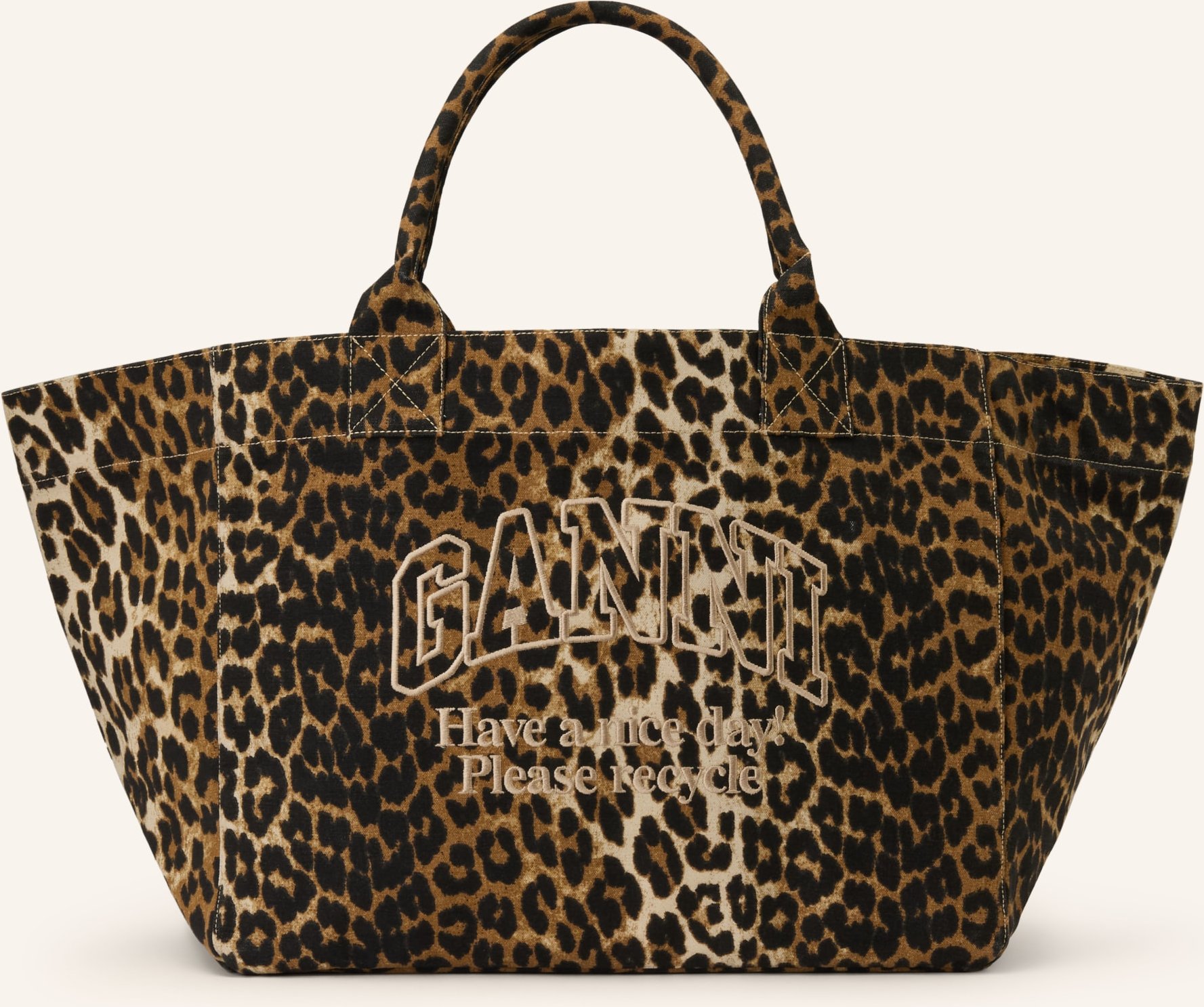 Ganni Shopper Xxl beige