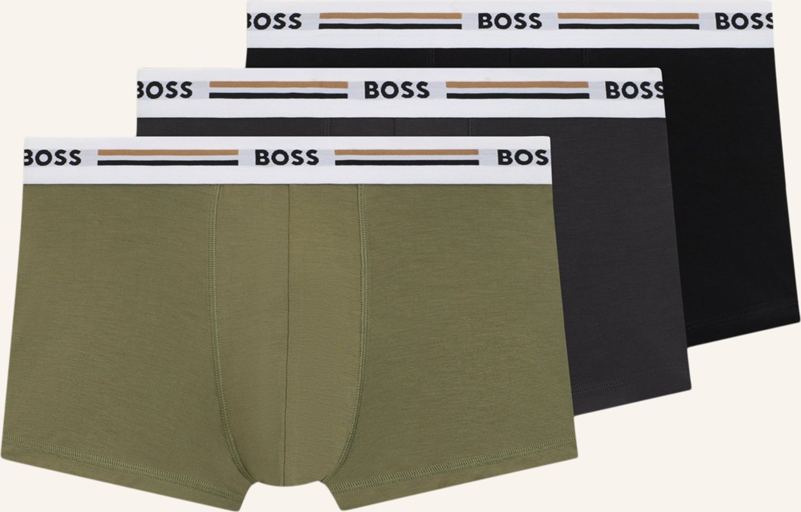 Boss Boxershort Trunk 3p Revive schwarz