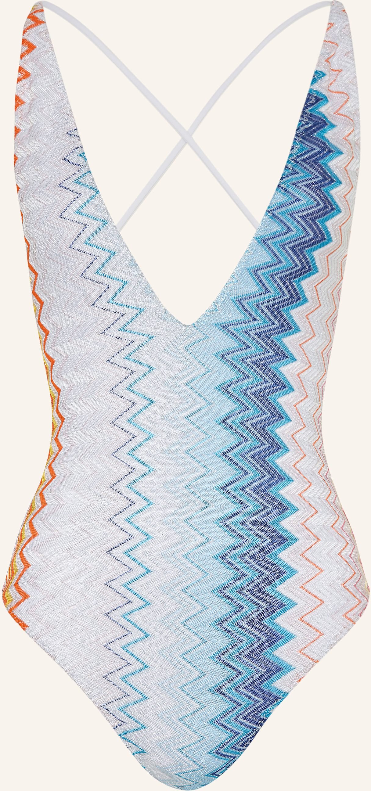 Missoni Badeanzug Mit Glitzergarn weiss