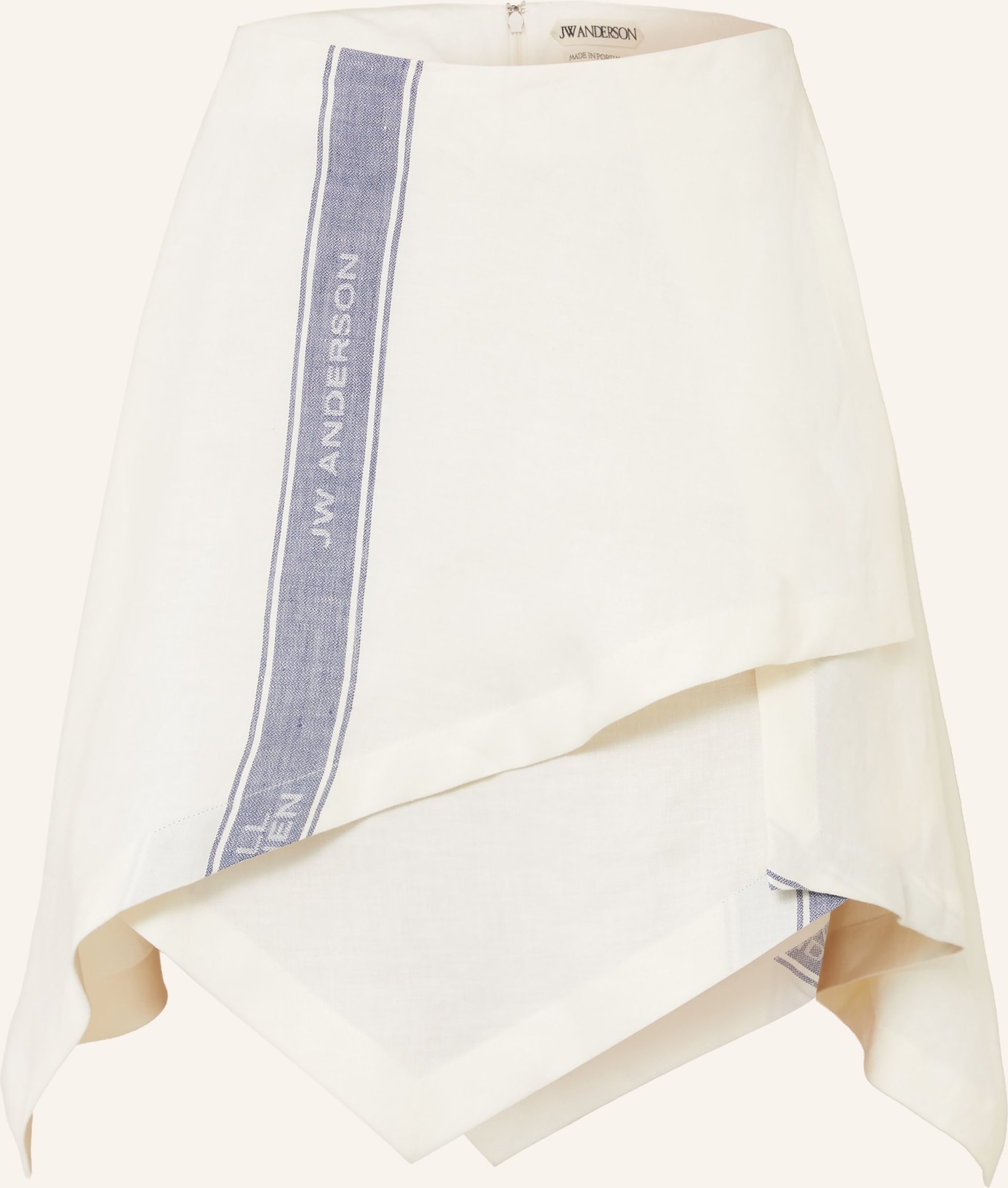 Jw Anderson Leinenrock In Wickeloptik weiss