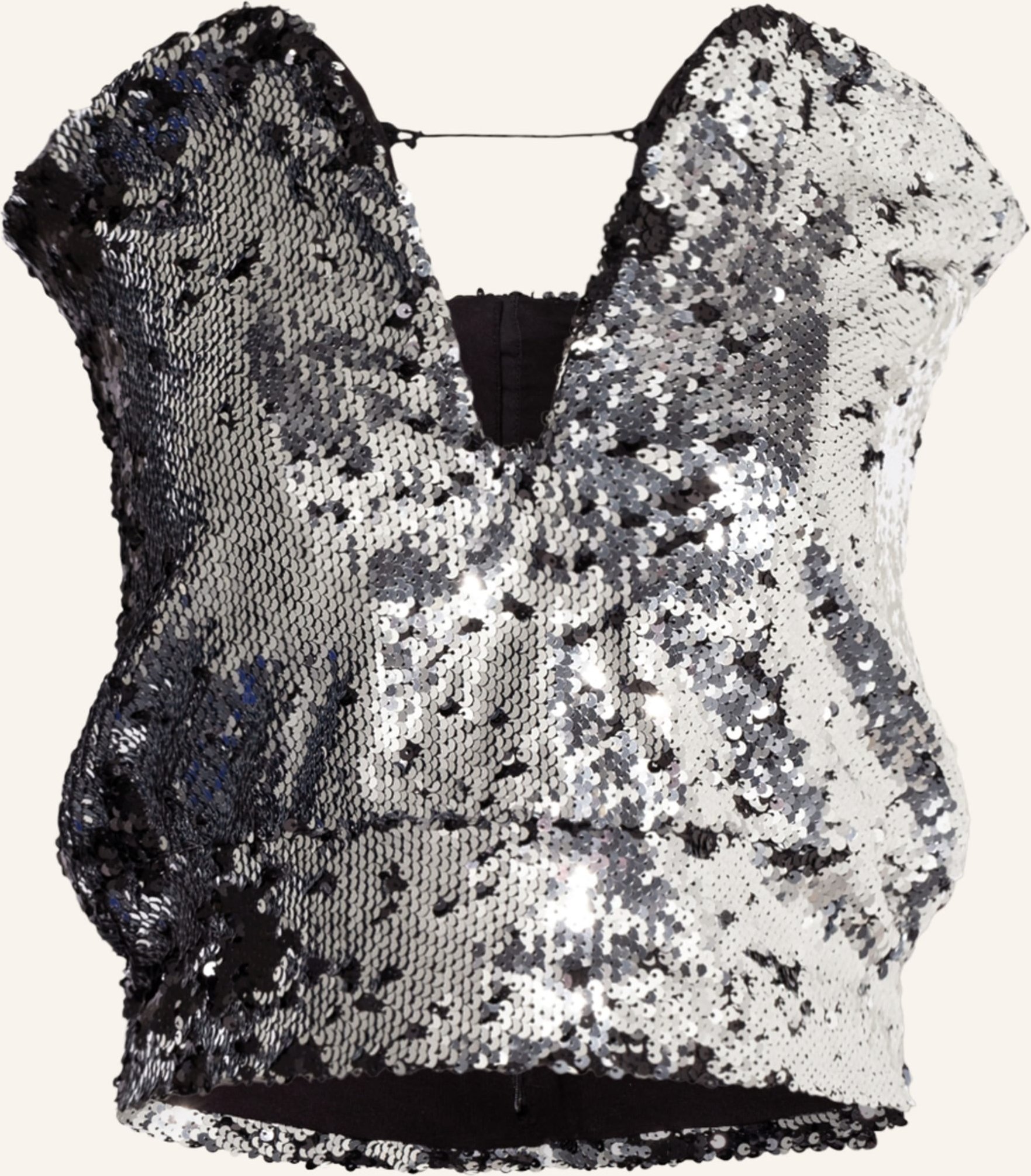 Isabel Marant Top Mandy Mit Cut-Out Und Pailletten grau