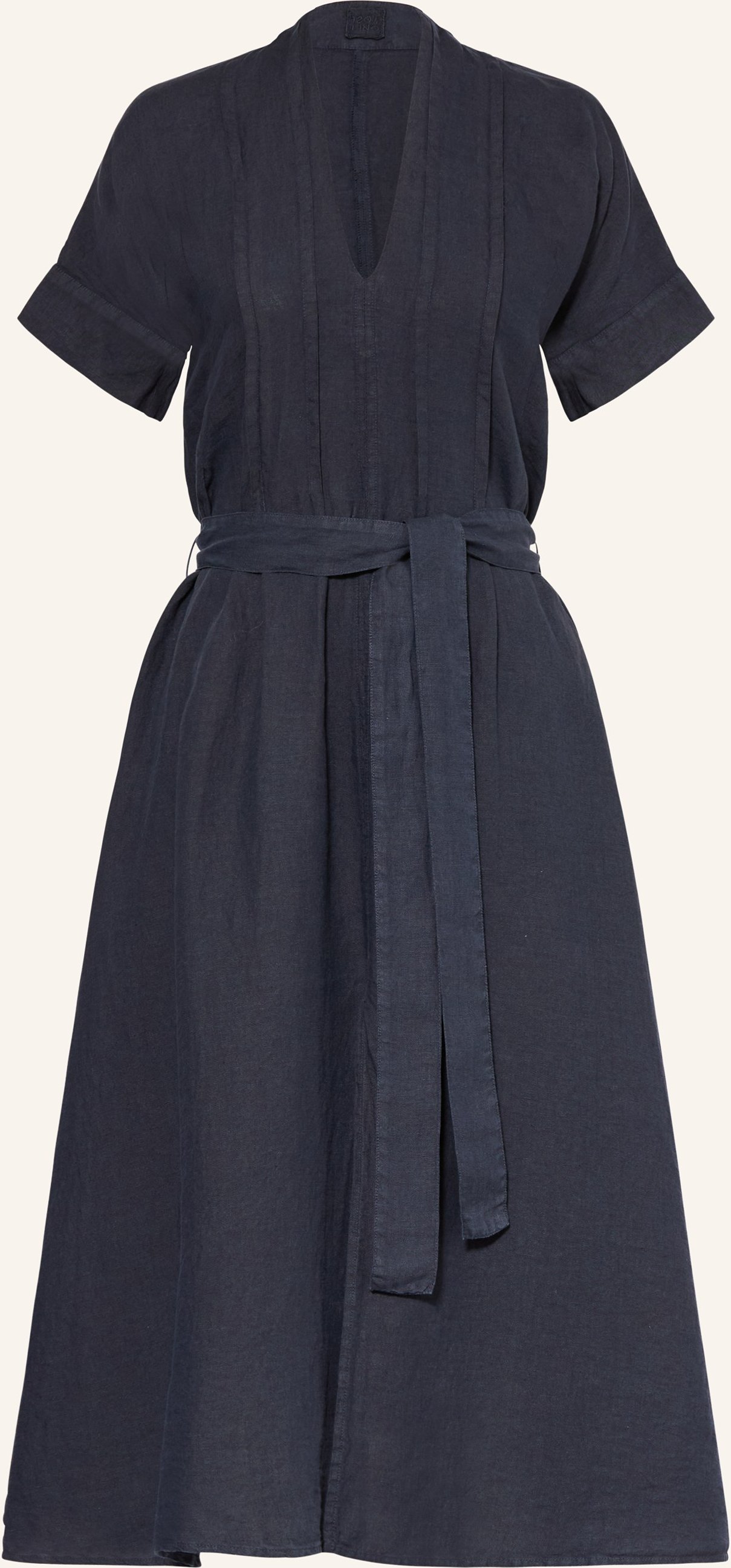 120%Lino Strandkleid blau