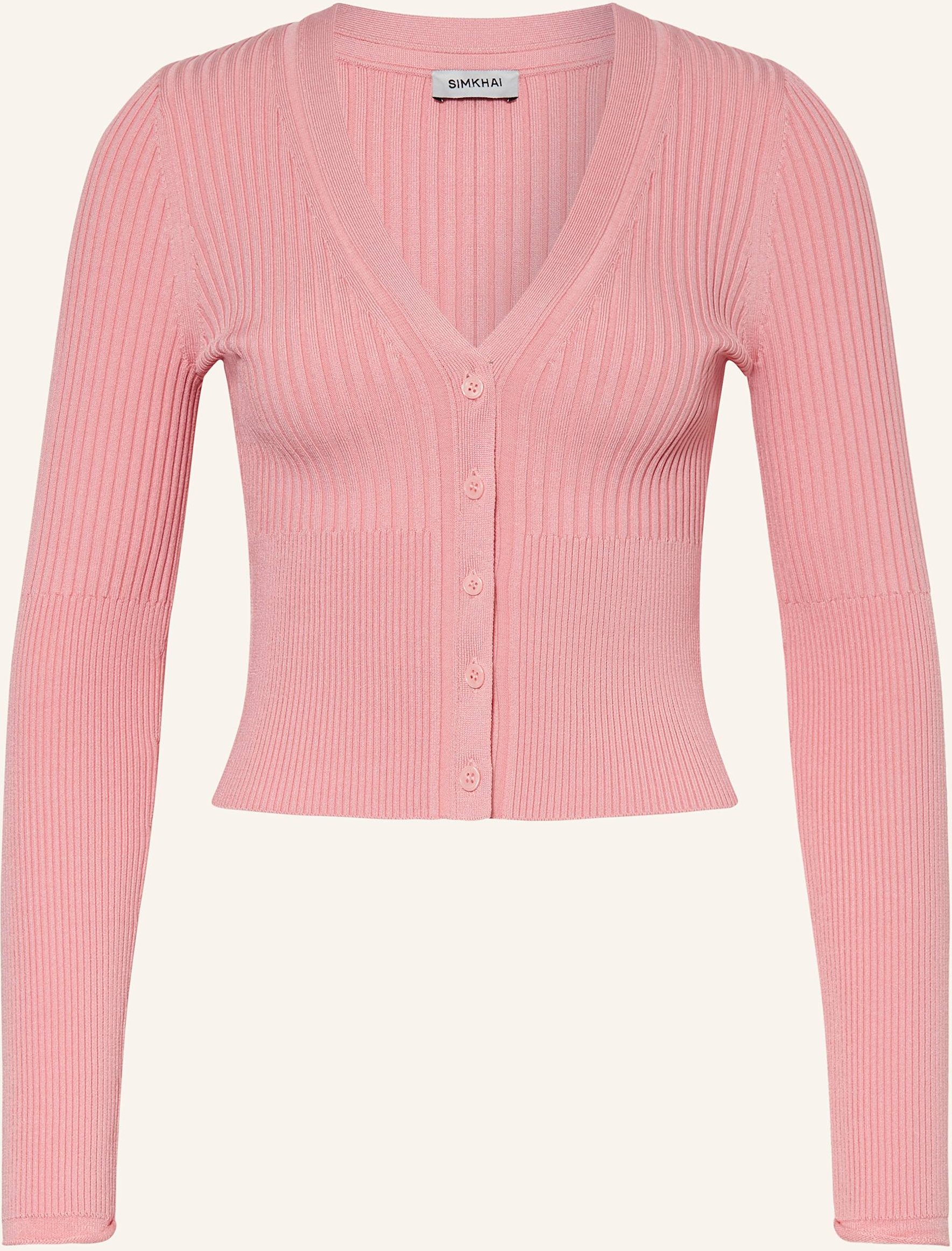 Thumbnail - Simkhai Cropped-Strickjacke Ailany pink