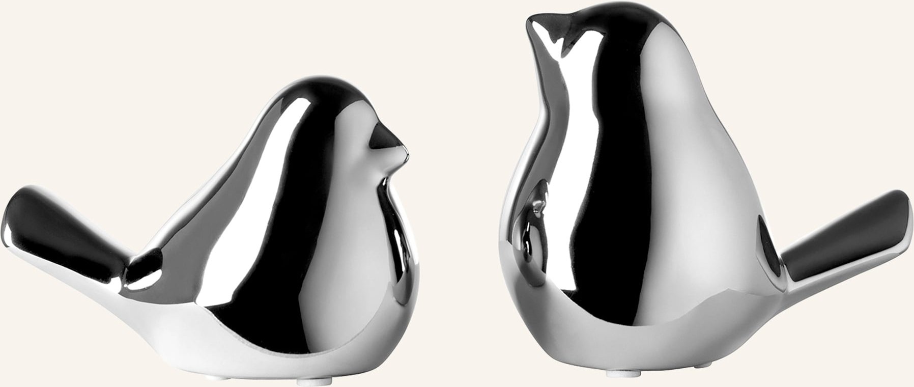 Fink Dekofigur Vogel Birdy silber