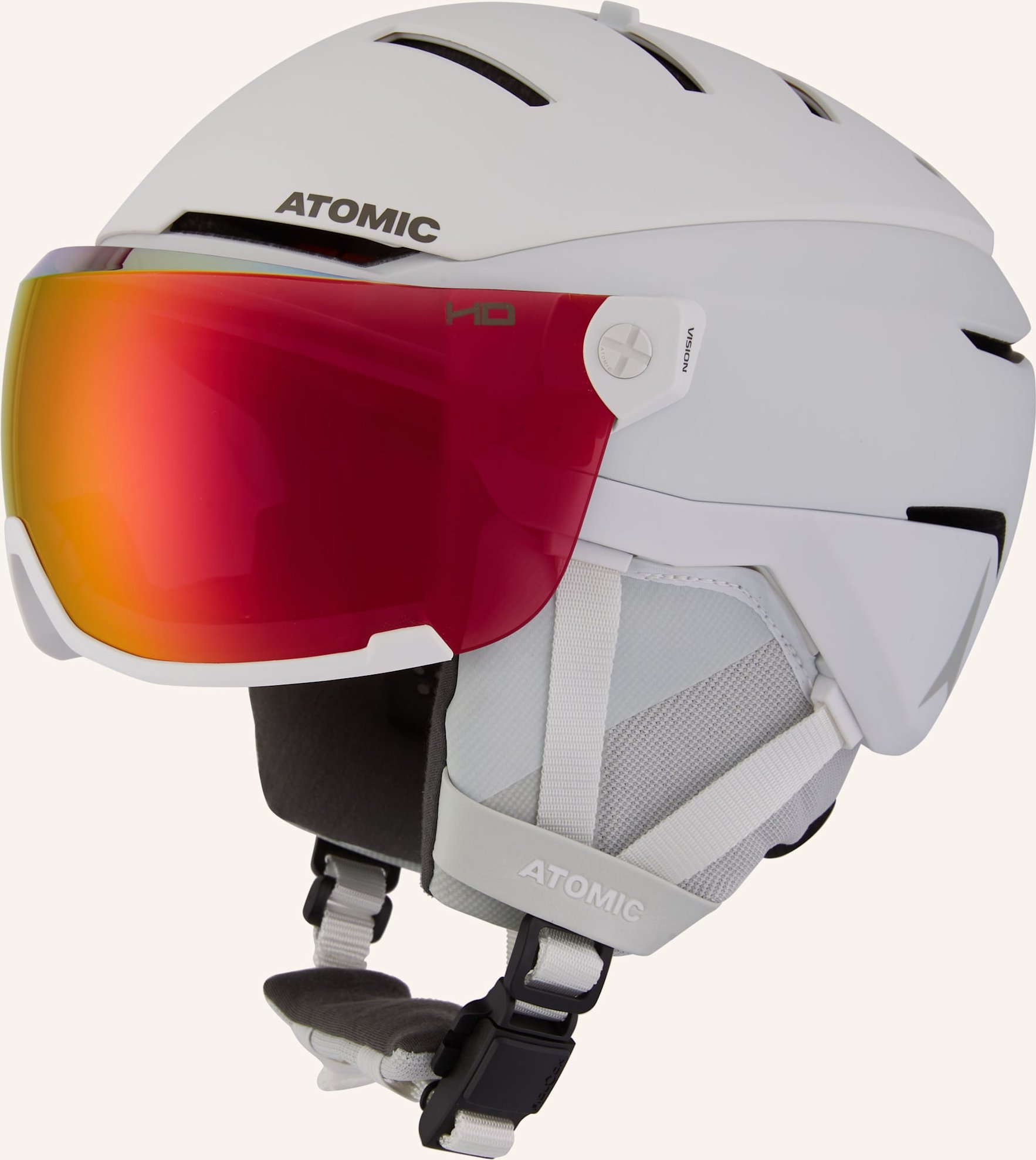 Atomic Skihelm Savor Gt Amid Visor weiss