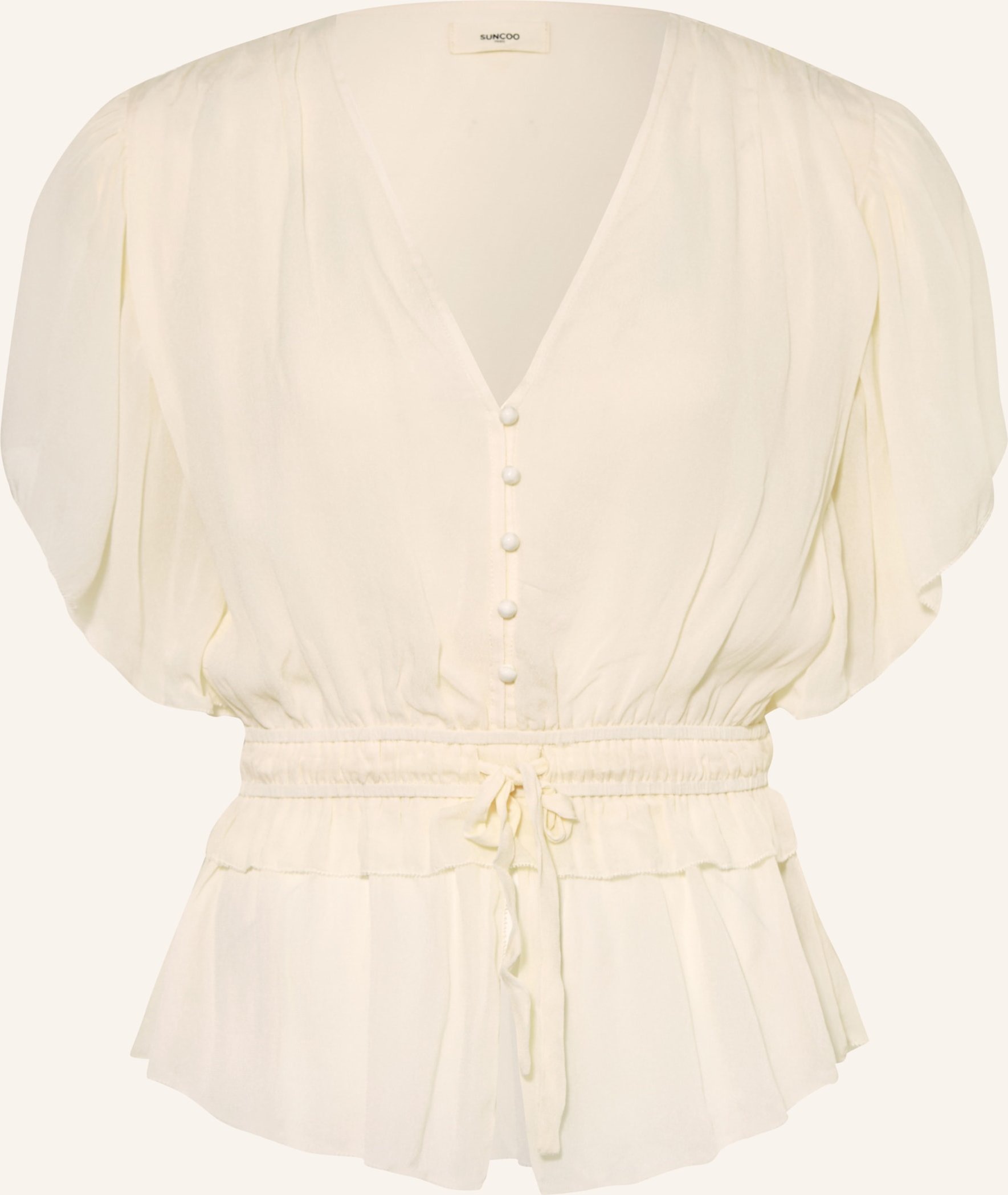 Suncoo Blusenshirt Lalie Mit Rüschen beige