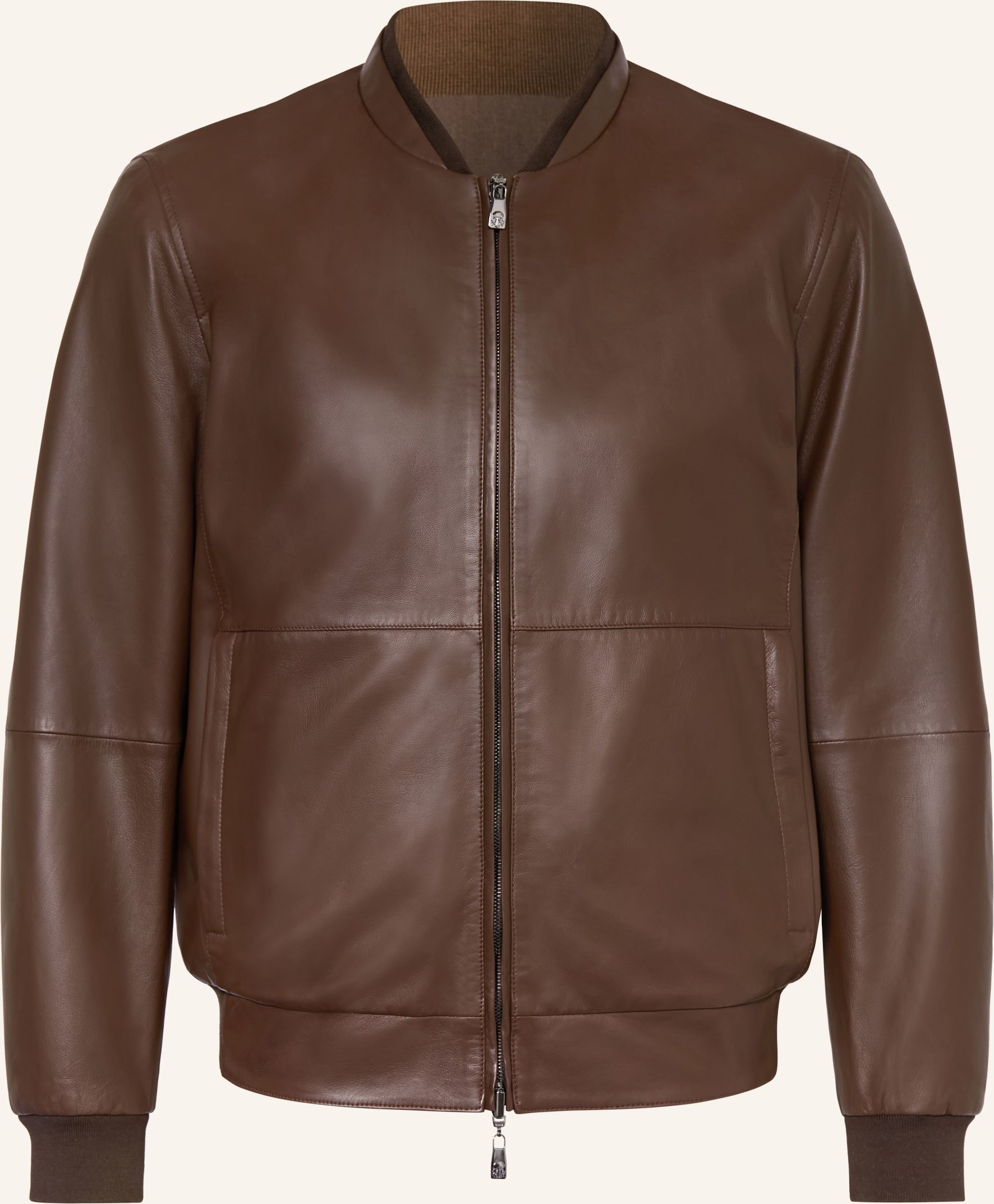 Corneliani Lederblouson Zum Wenden braun