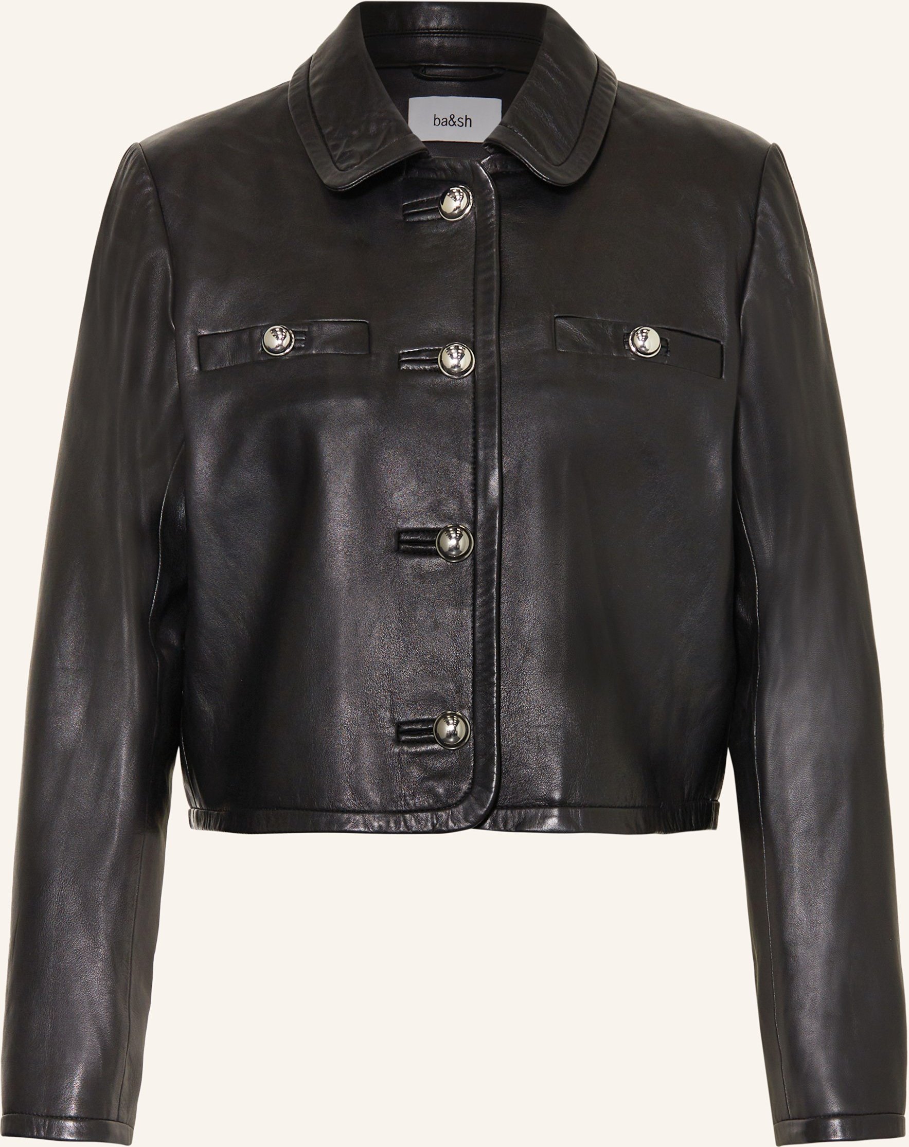 Ba&Sh Lederjacke Alexia schwarz