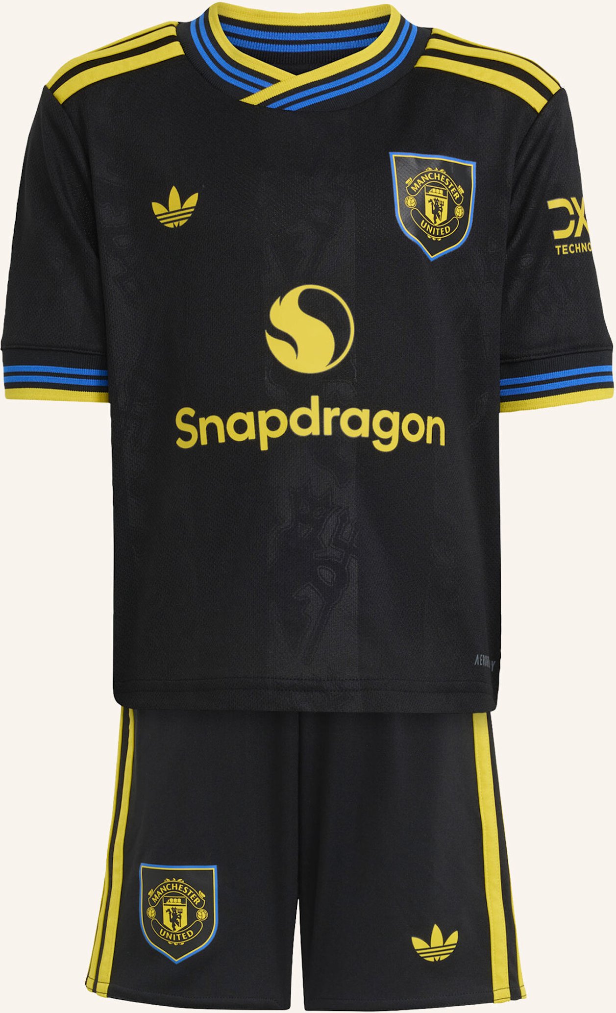 Adidas Manchester United 25/26 Ausweichausrüstung Für Kinder schwarz