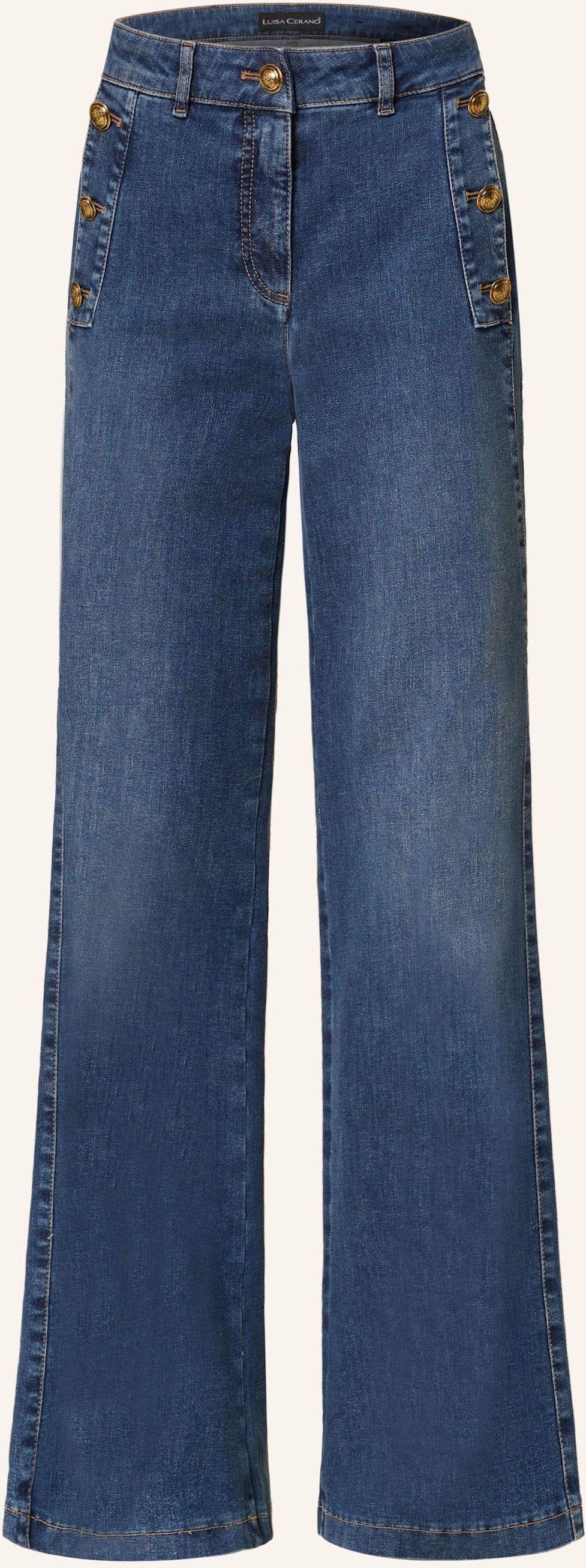 Luisa Cerano Bootcut Jeans blau