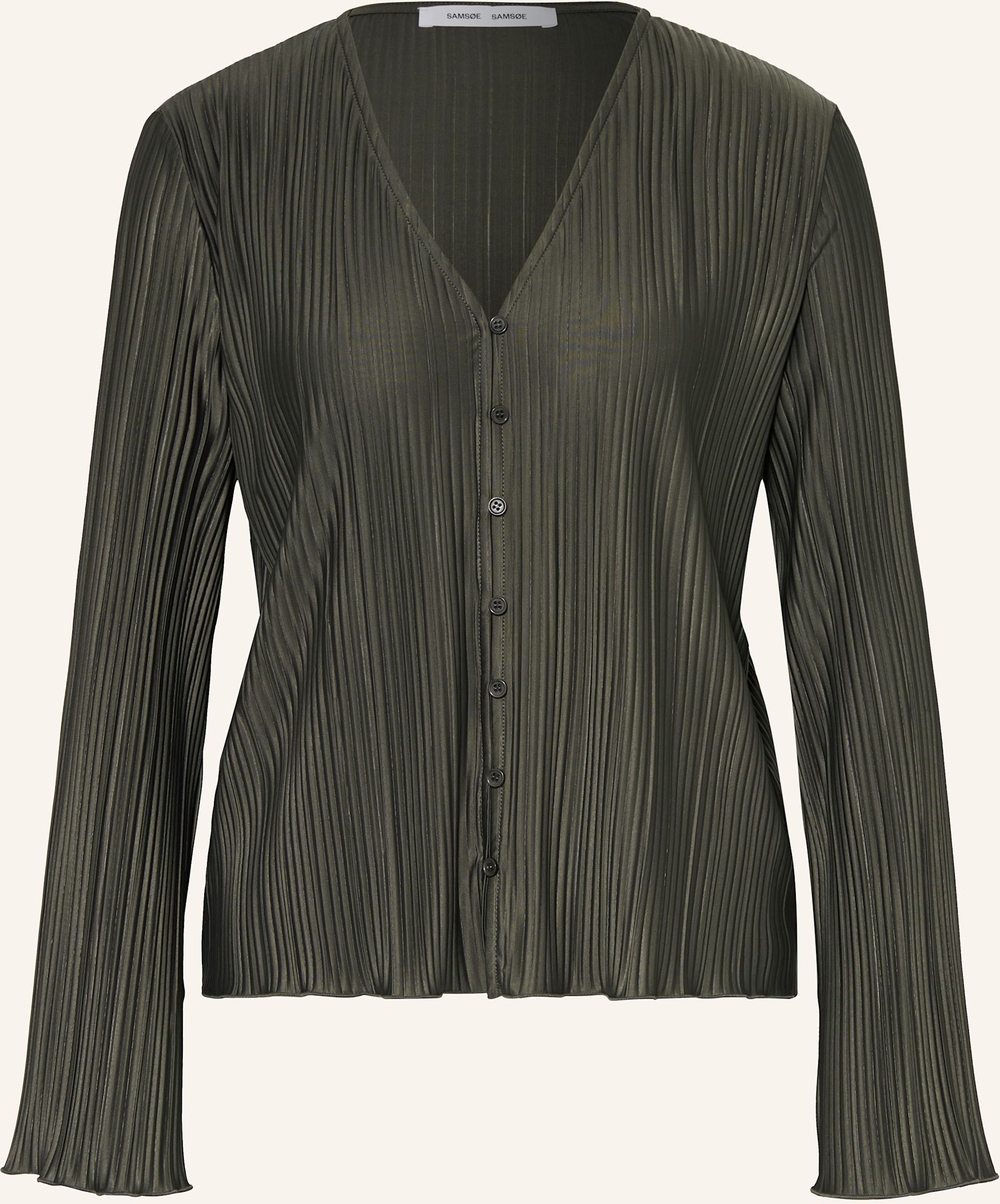 Samsøe Samsøe Bluse Sauma Mit Plissees gruen