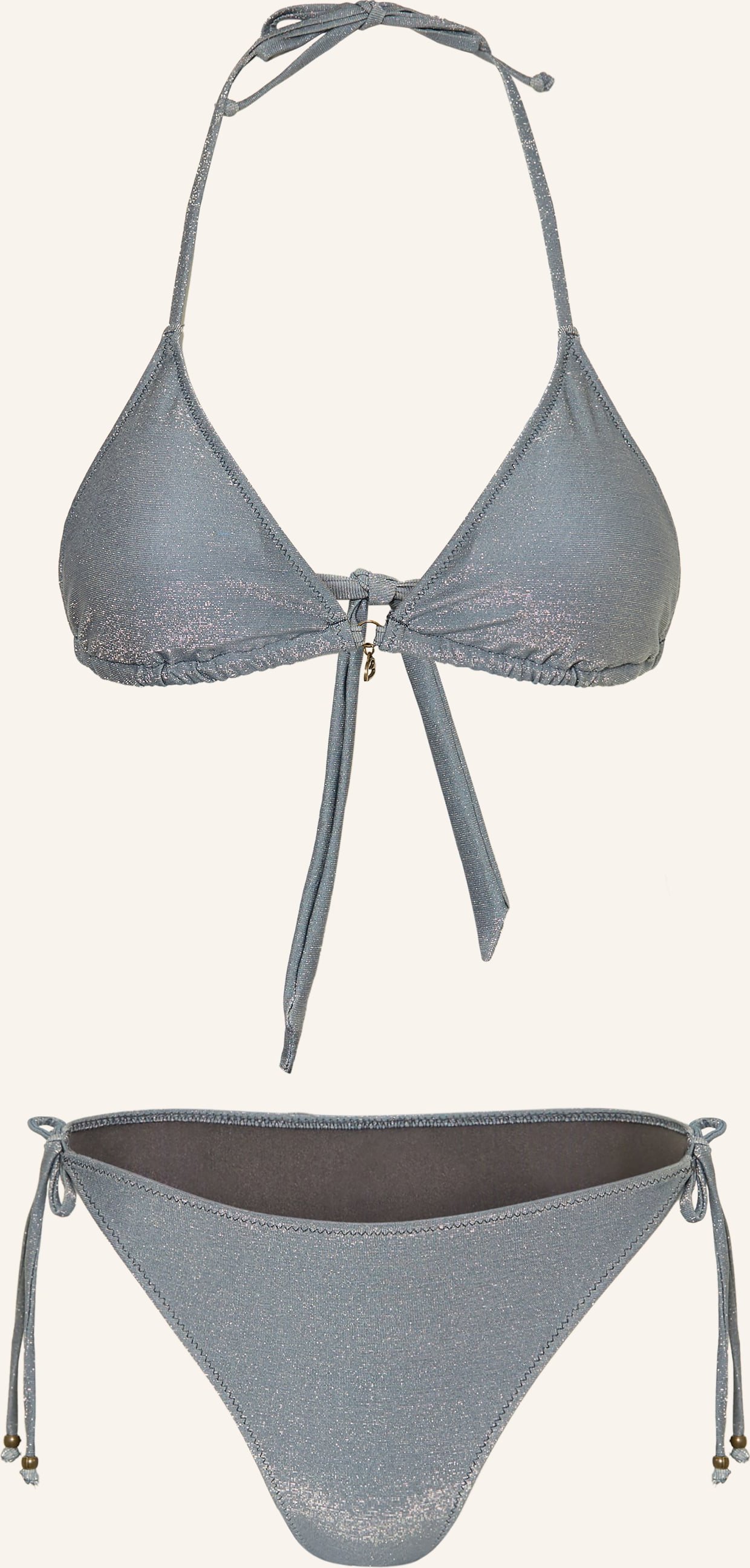 Banana Moon Triangel-Bikini Cricomassa Mit Glitzergarn silber