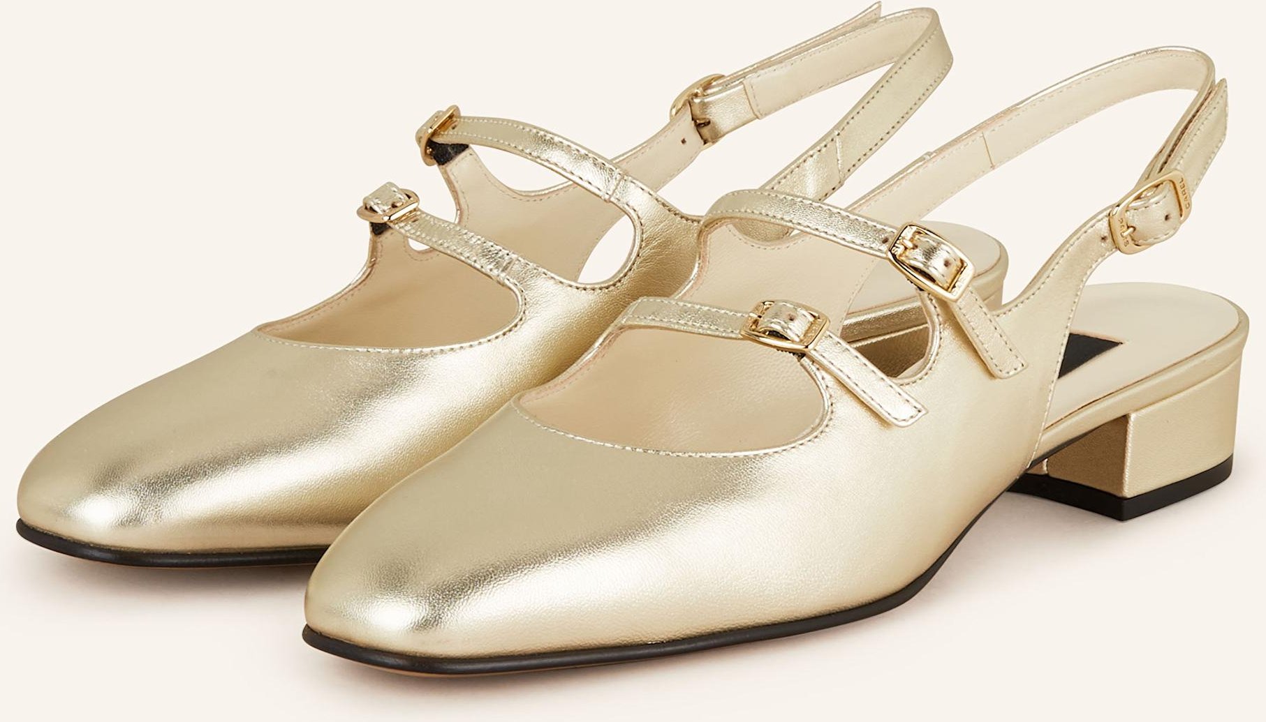 Carel Slingpumps Peche gold