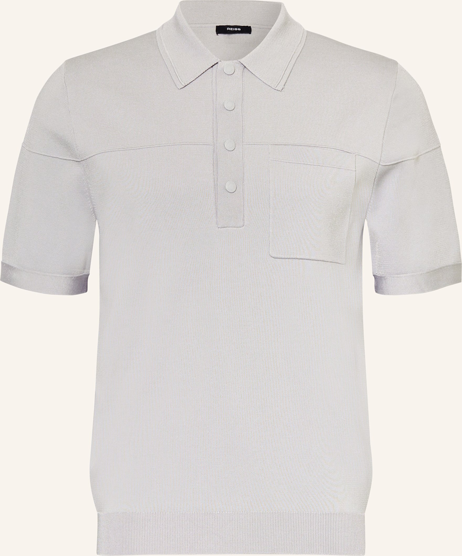 Reiss Jersey-Poloshirt Blinker grau