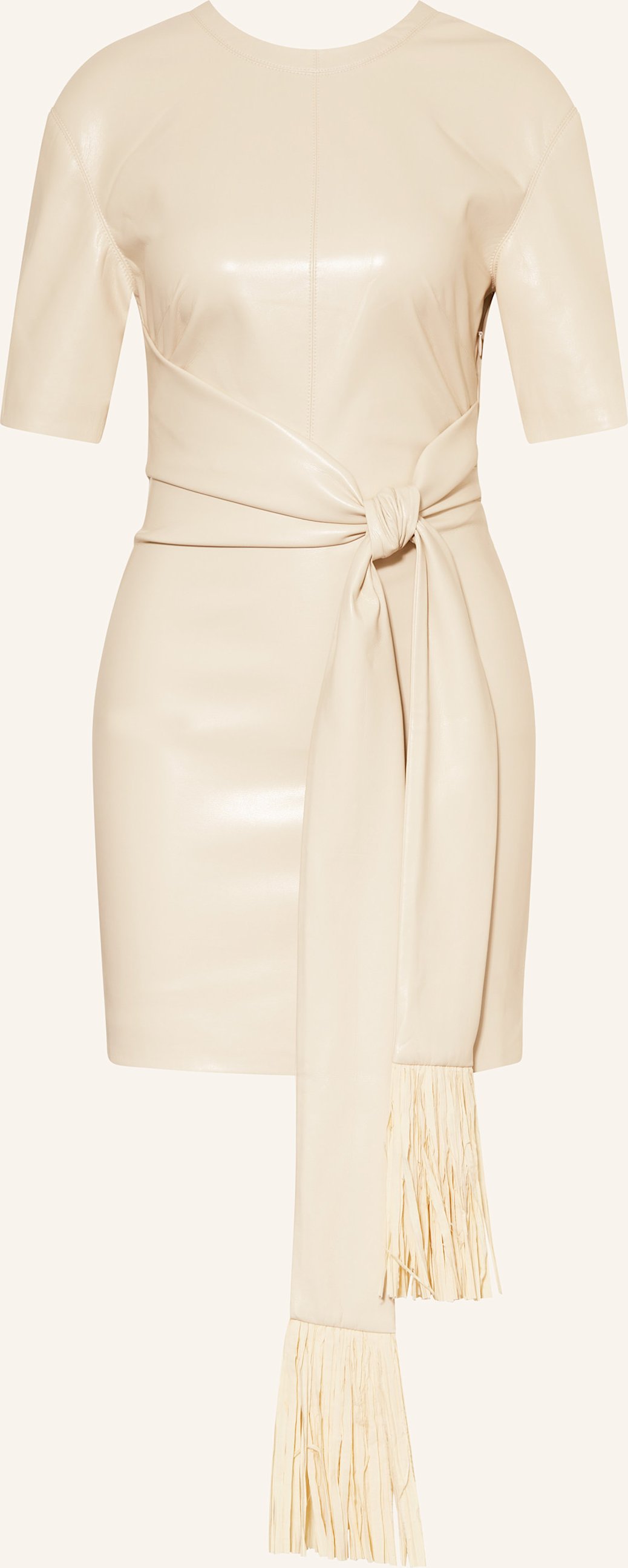 Nanushka Kleid Maryl In Lederoptik beige