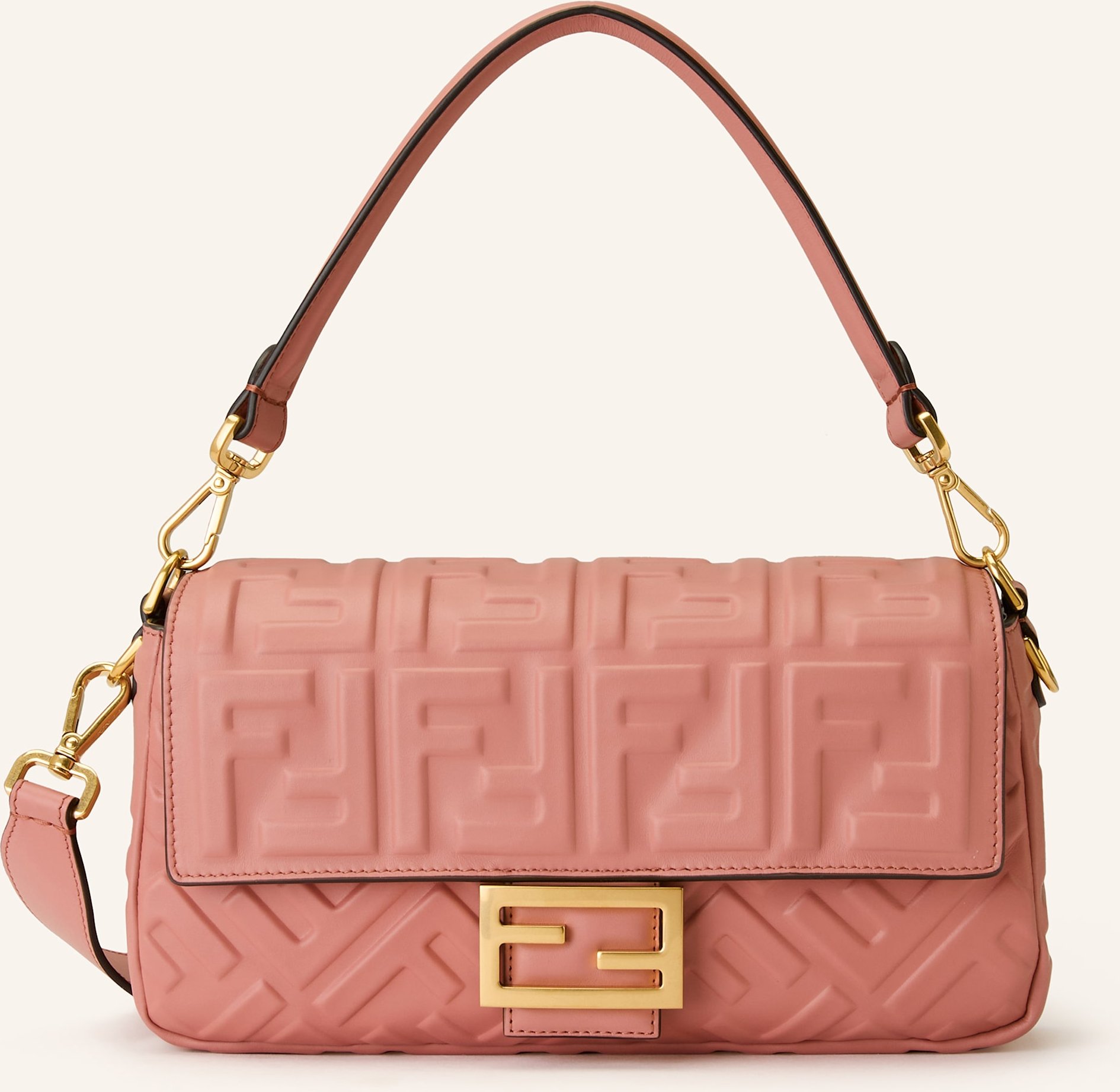 Thumbnail - Fendi Schultertasche Baguette Medium rosa