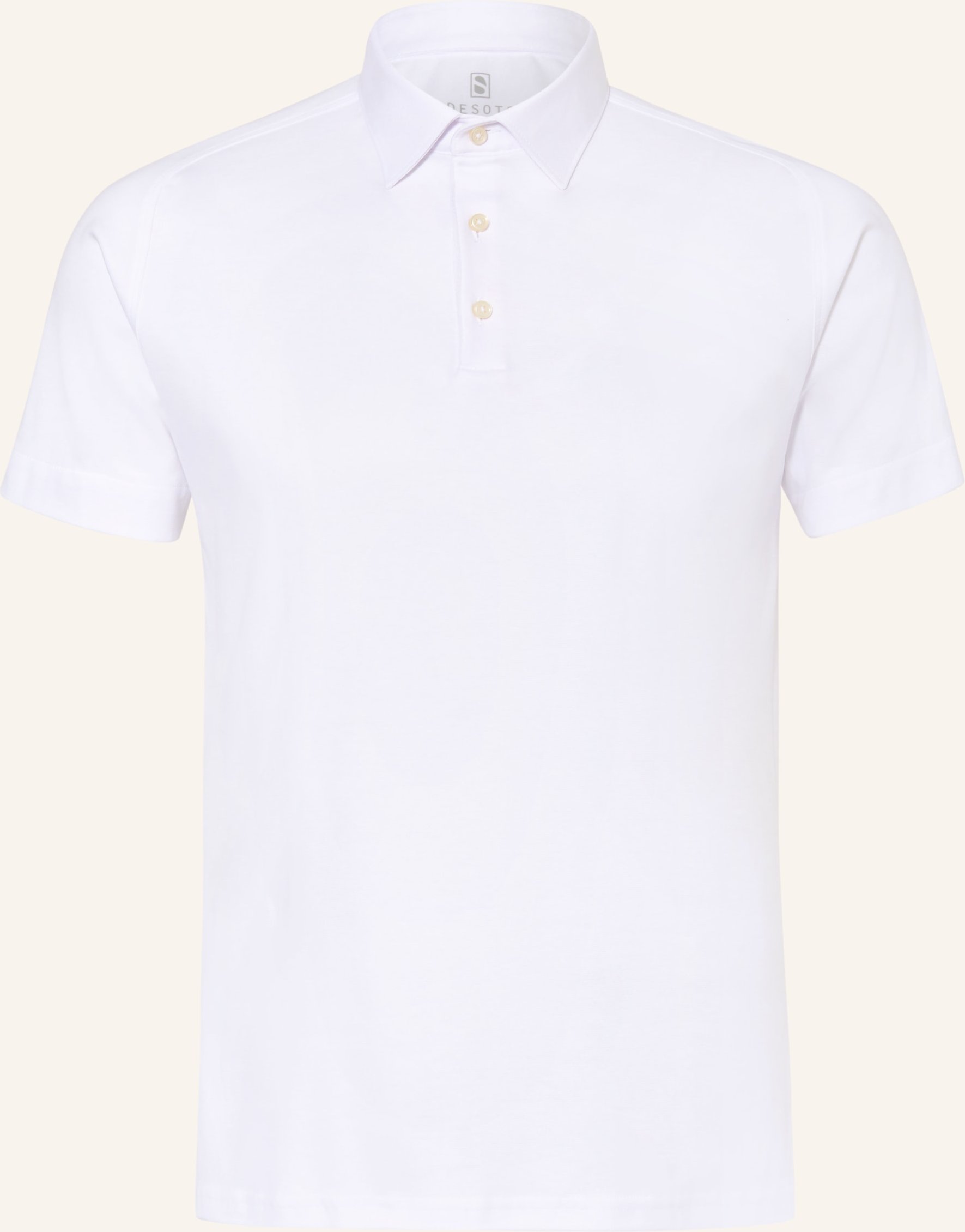 Desoto Piqué-Poloshirt weiss