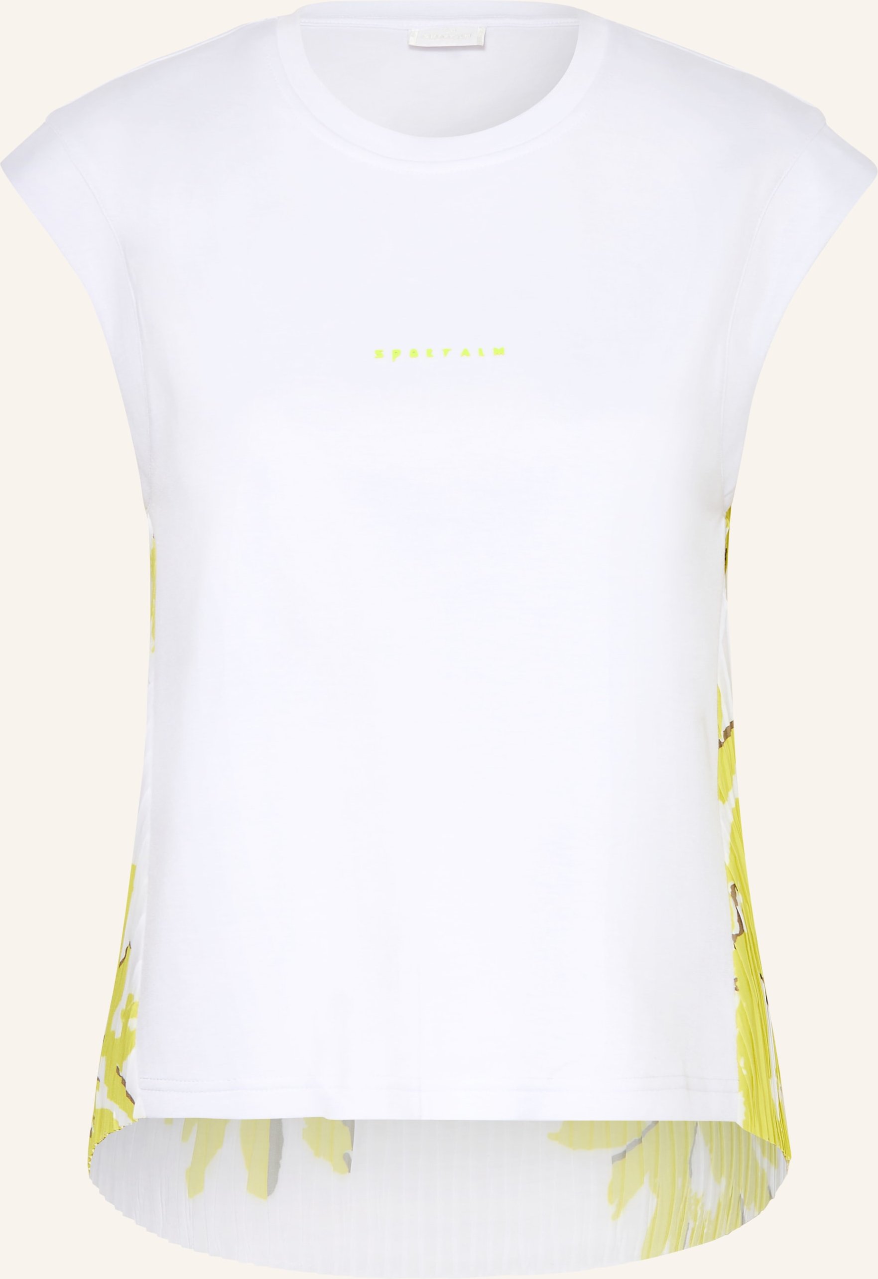 Sportalm T-Shirt Im Materialmix weiss