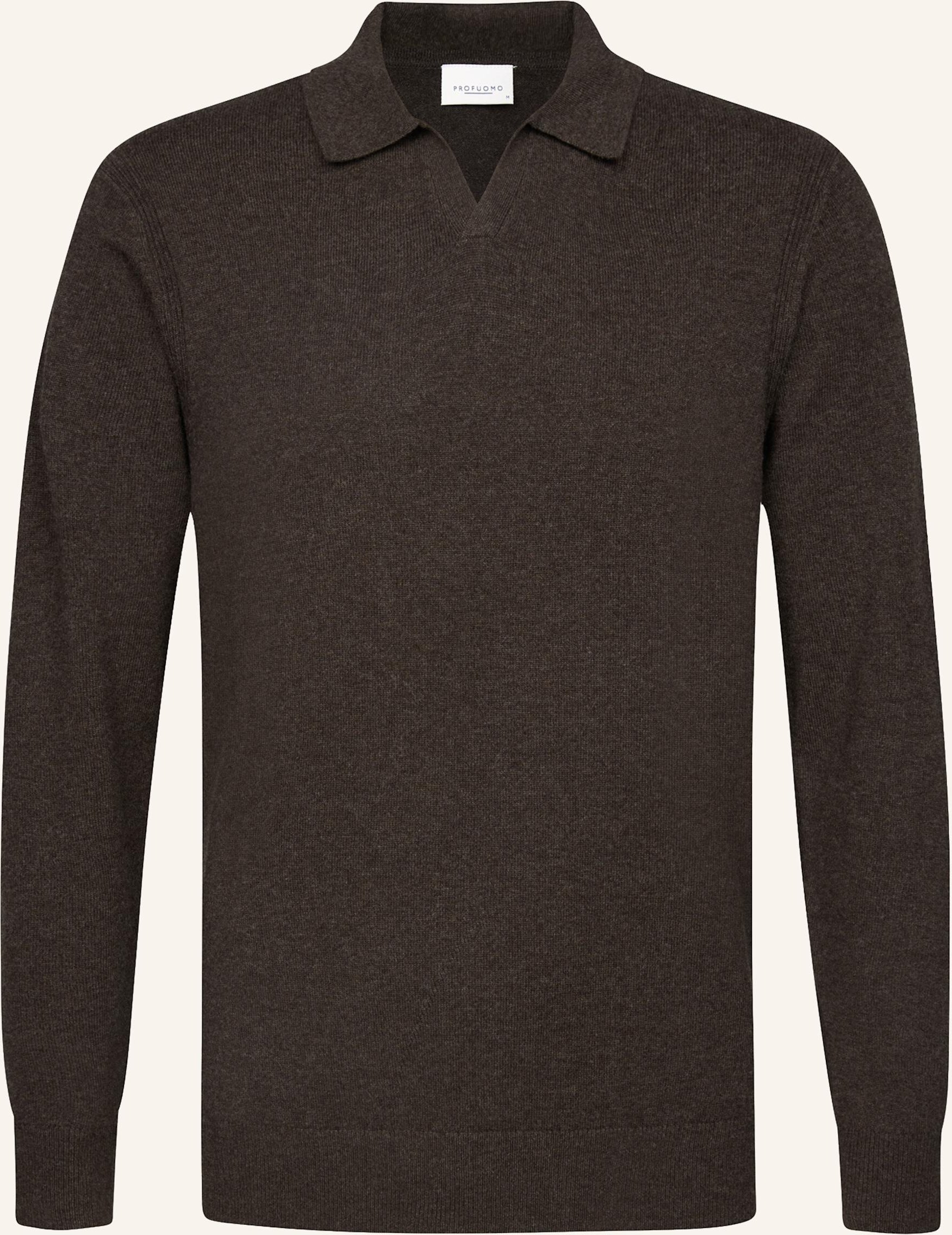 Profuomo Polo Langarm braun