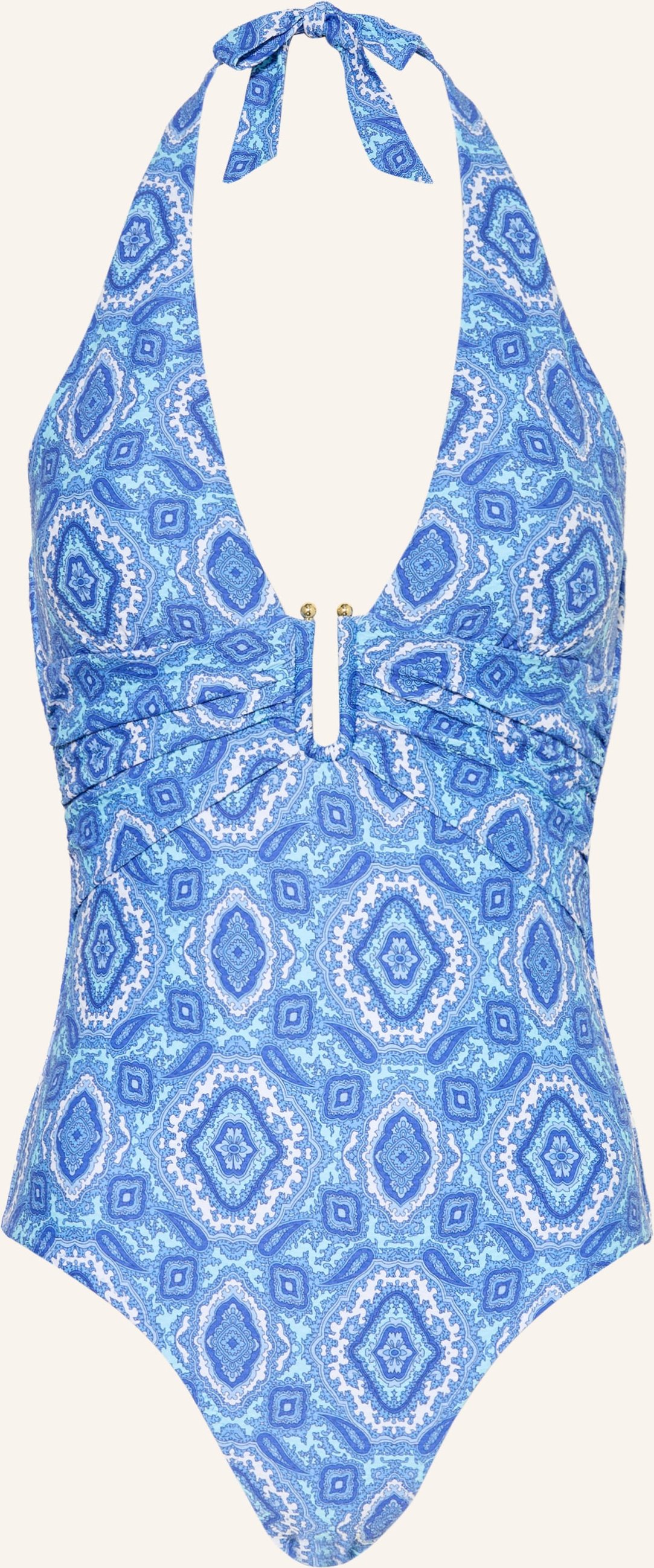 Heidi Klein Neckholder-Badeanzug Mykonos blau