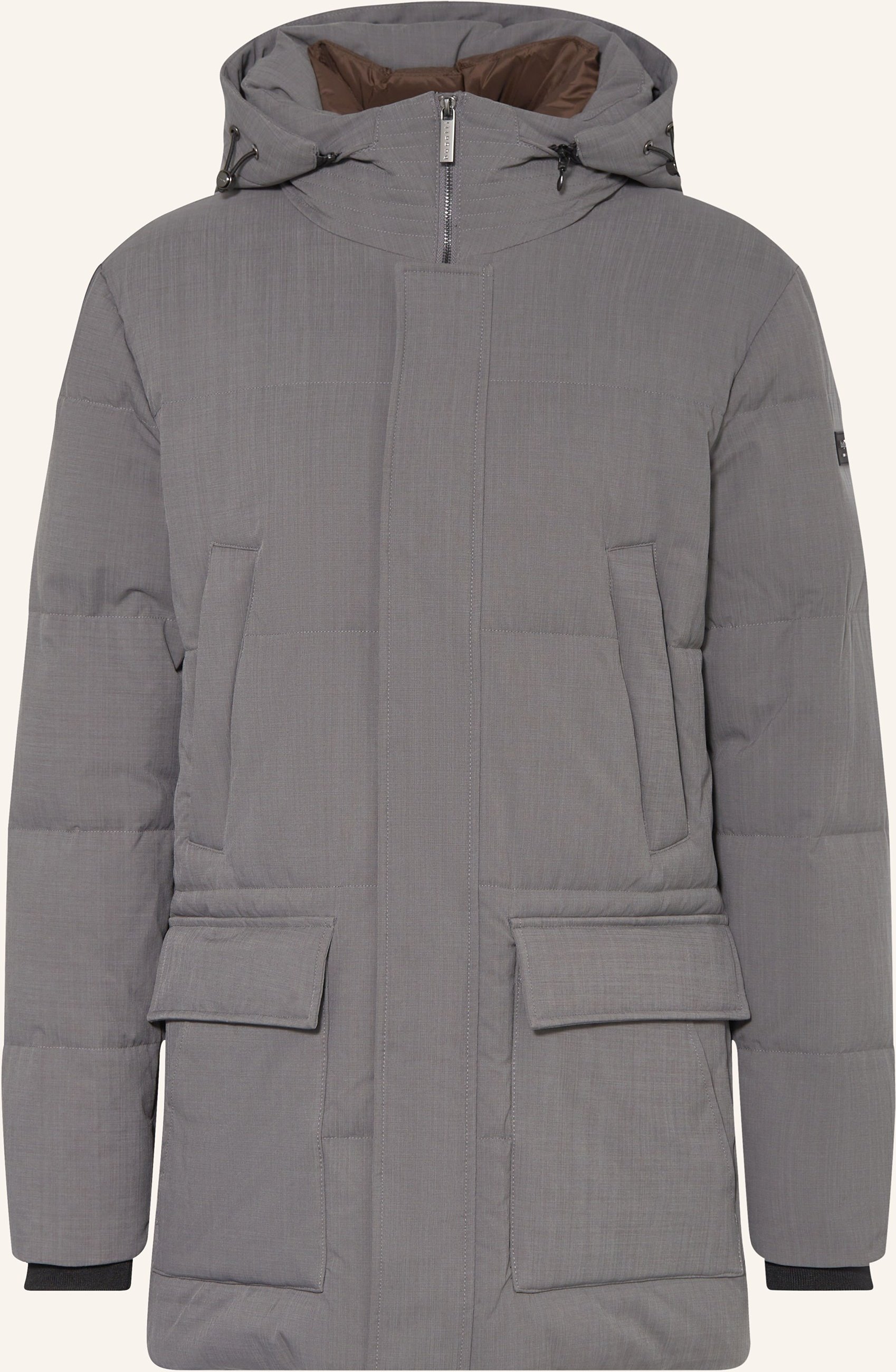 Bugatti Parka Mit Abnehmbarer Kapuze grau