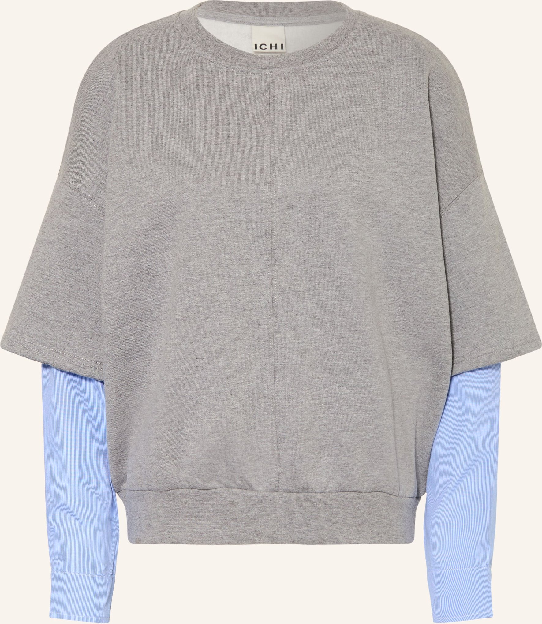 Thumbnail - Ichi Sweatshirt Iholinne Im Materialmix grau