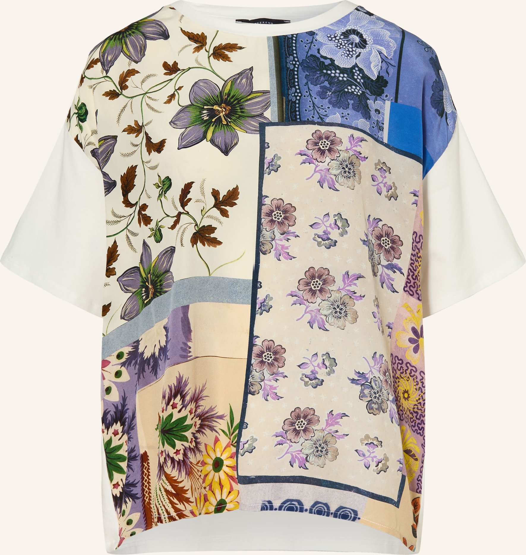 Weekend Max Mara Blusenshirt Pampas Im Materialmix weiss