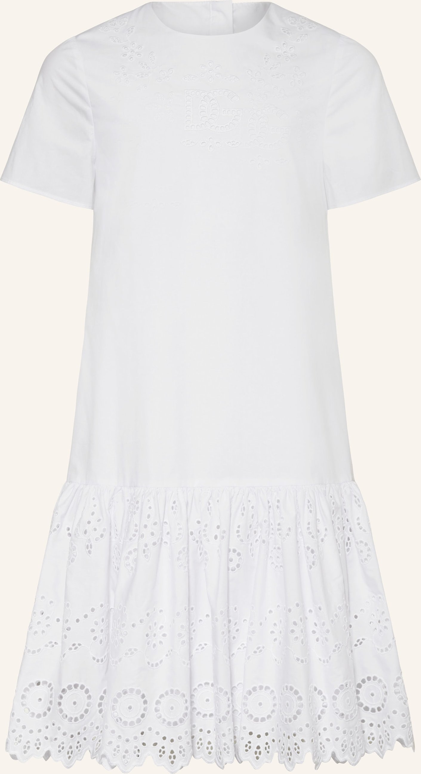 Thumbnail - Dolce & Gabbana Kleid Mit Lochspitze weiss