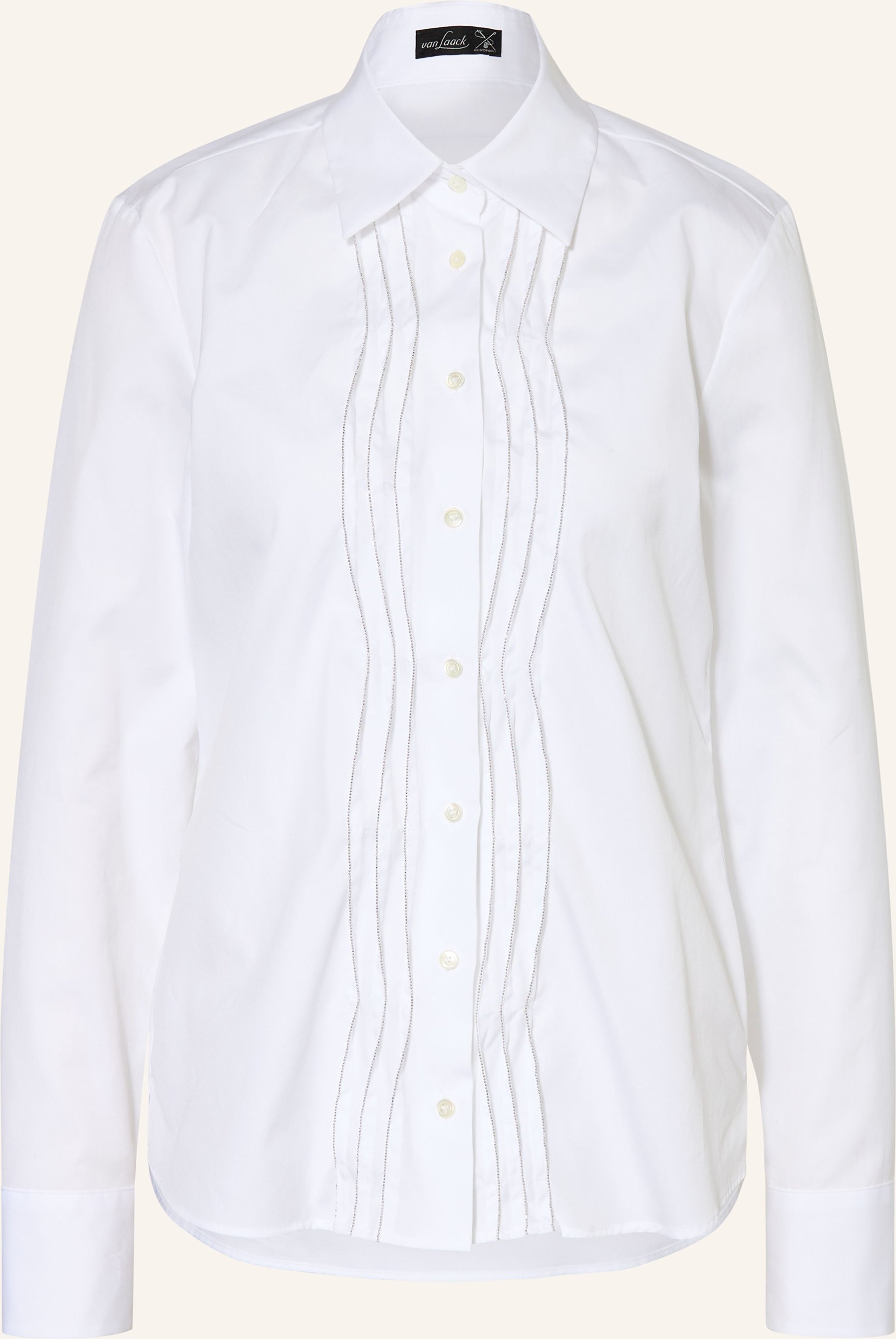 Van Laack Hemdbluse Vl-Cellies-Pb Mit Schmucksteinen weiss