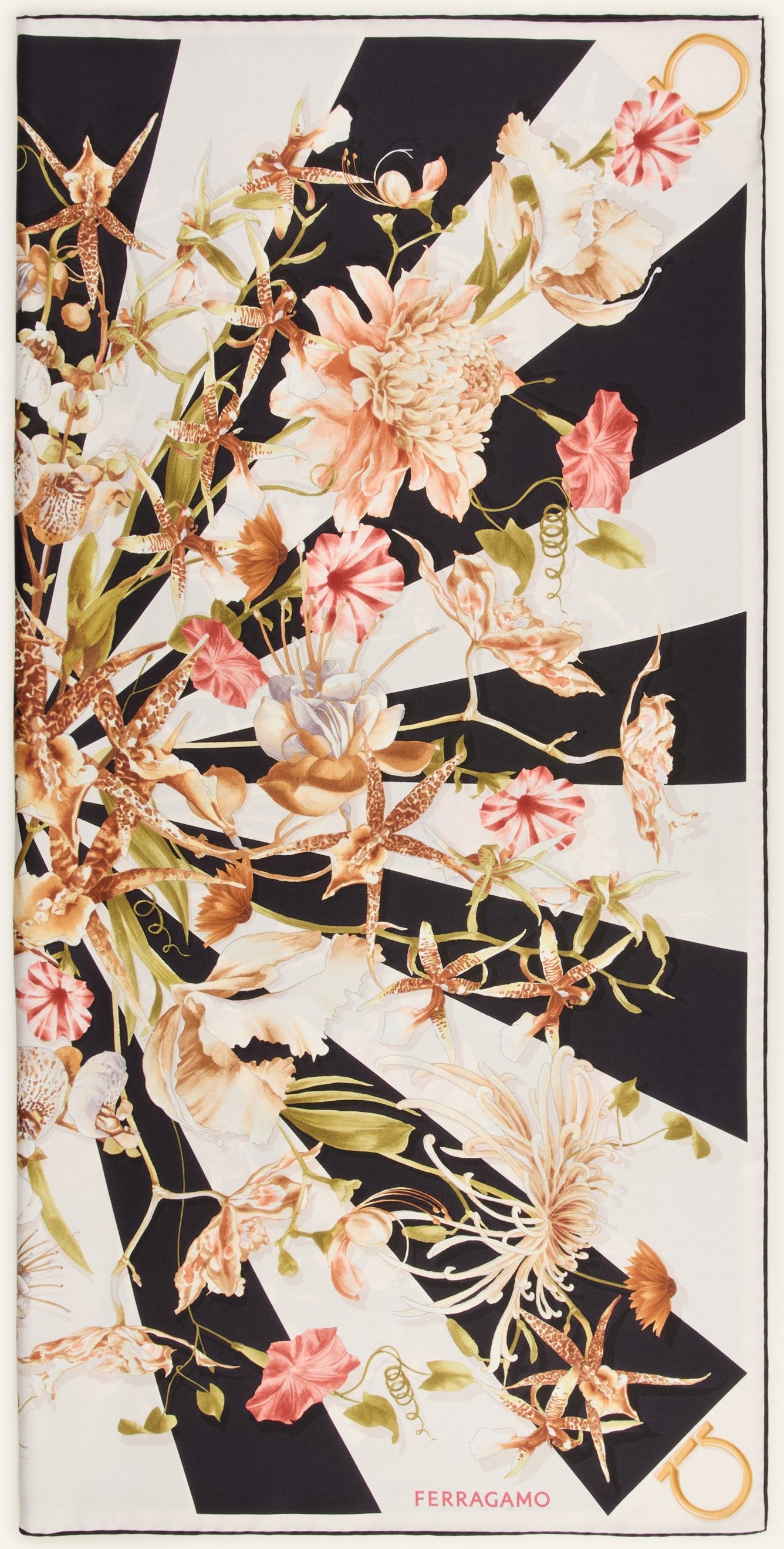 Ferragamo Seidentuch schwarz