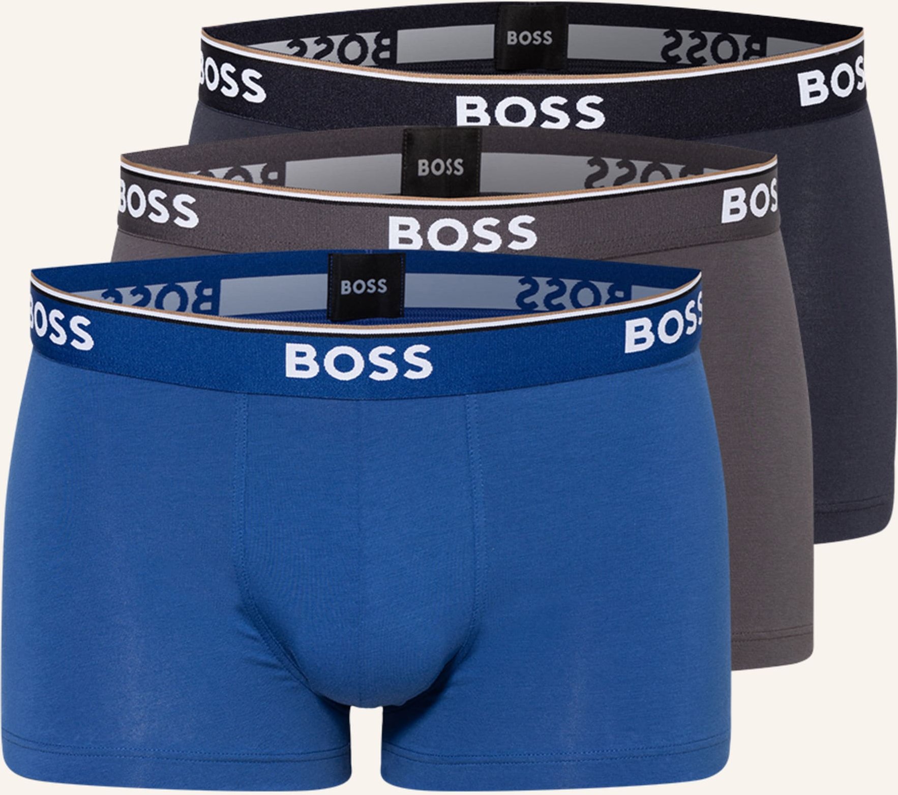 Thumbnail - Boss 3er-Pack Boxershorts Power blau