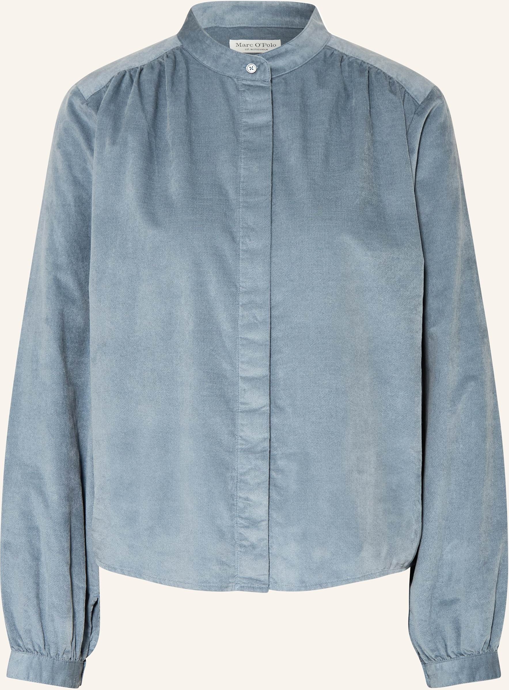 Marc O'polo Samtbluse blau