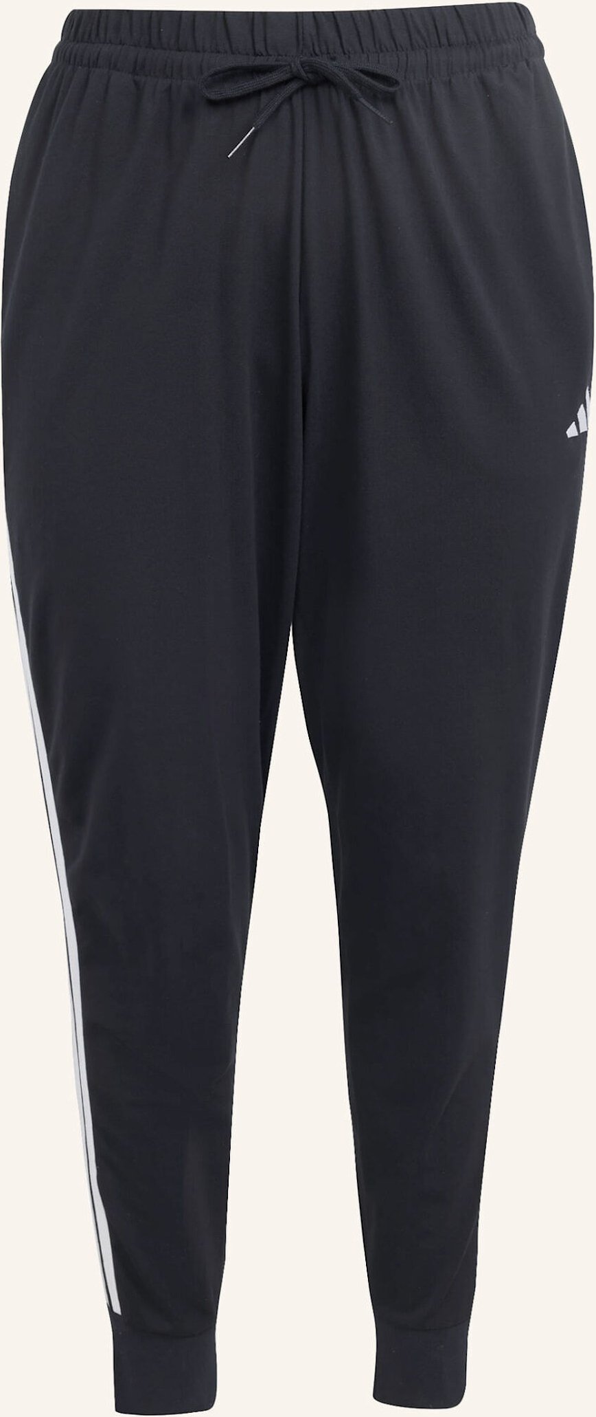 Adidas Essentials 3-Streifen Jogger-Hose (Grosse Grössen) schwarz