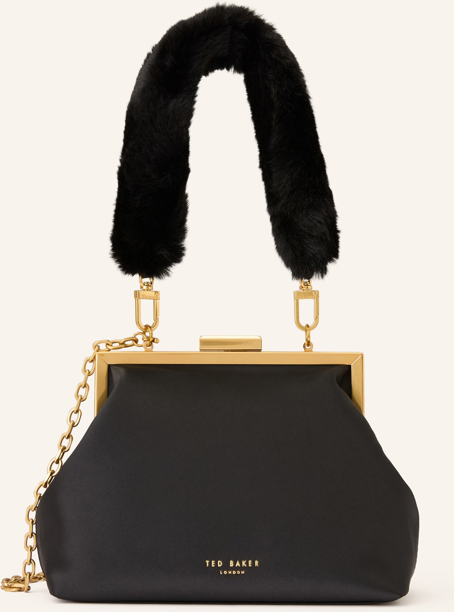 Thumbnail - Ted Baker Handtasche Purcey Mit Kunstfell schwarz