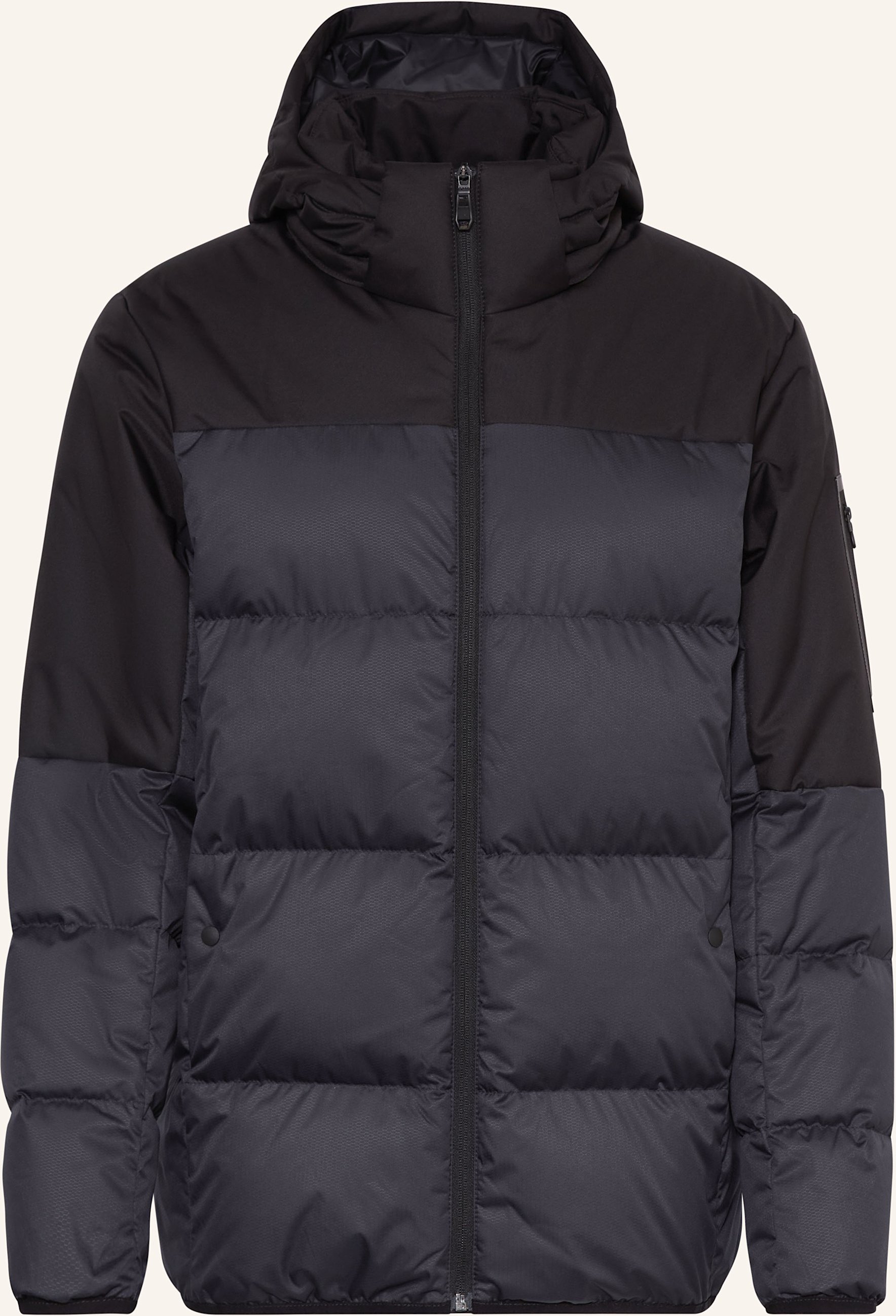 Boss Daunenjacke Block Mit Abnehmbarer Kapuze blau