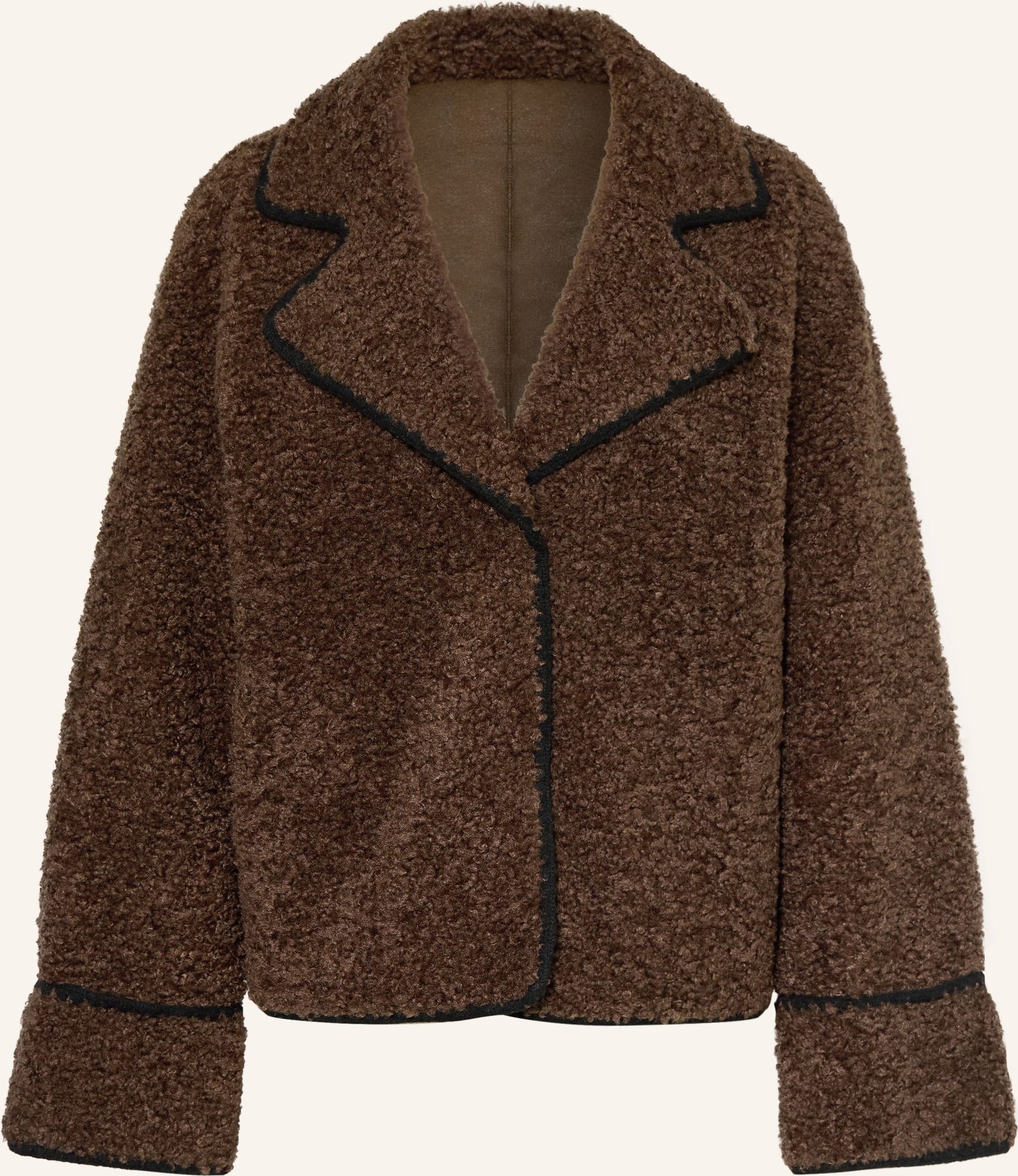 Mrs & Hugs Teddyfell-Jacke braun