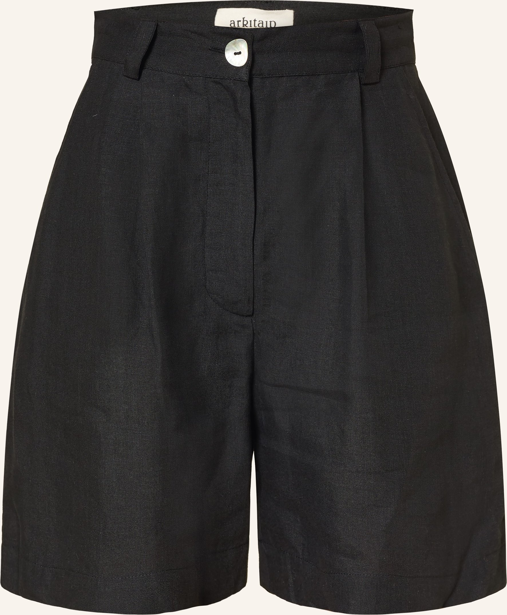 Arkitaip Leinenshorts Sienna schwarz