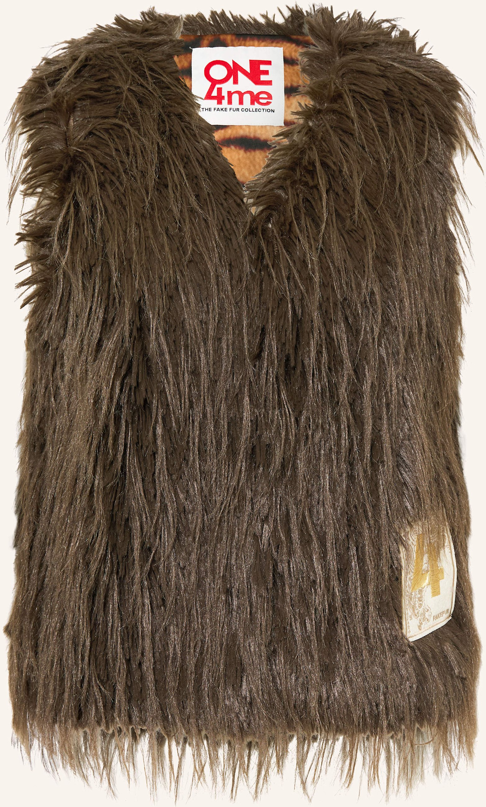 Grace Kunstpelz-Weste braun