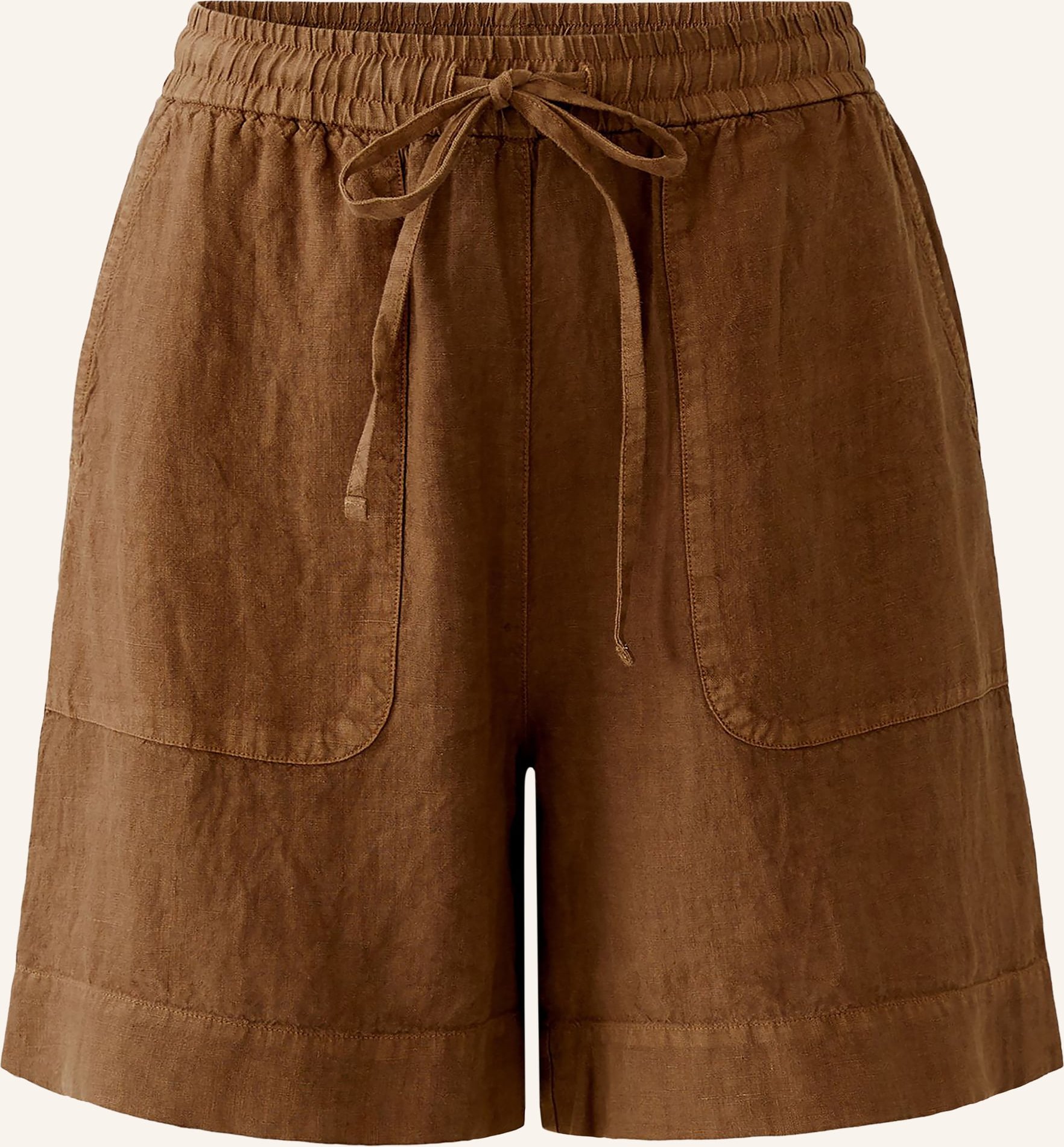 Oui Leinenshorts braun