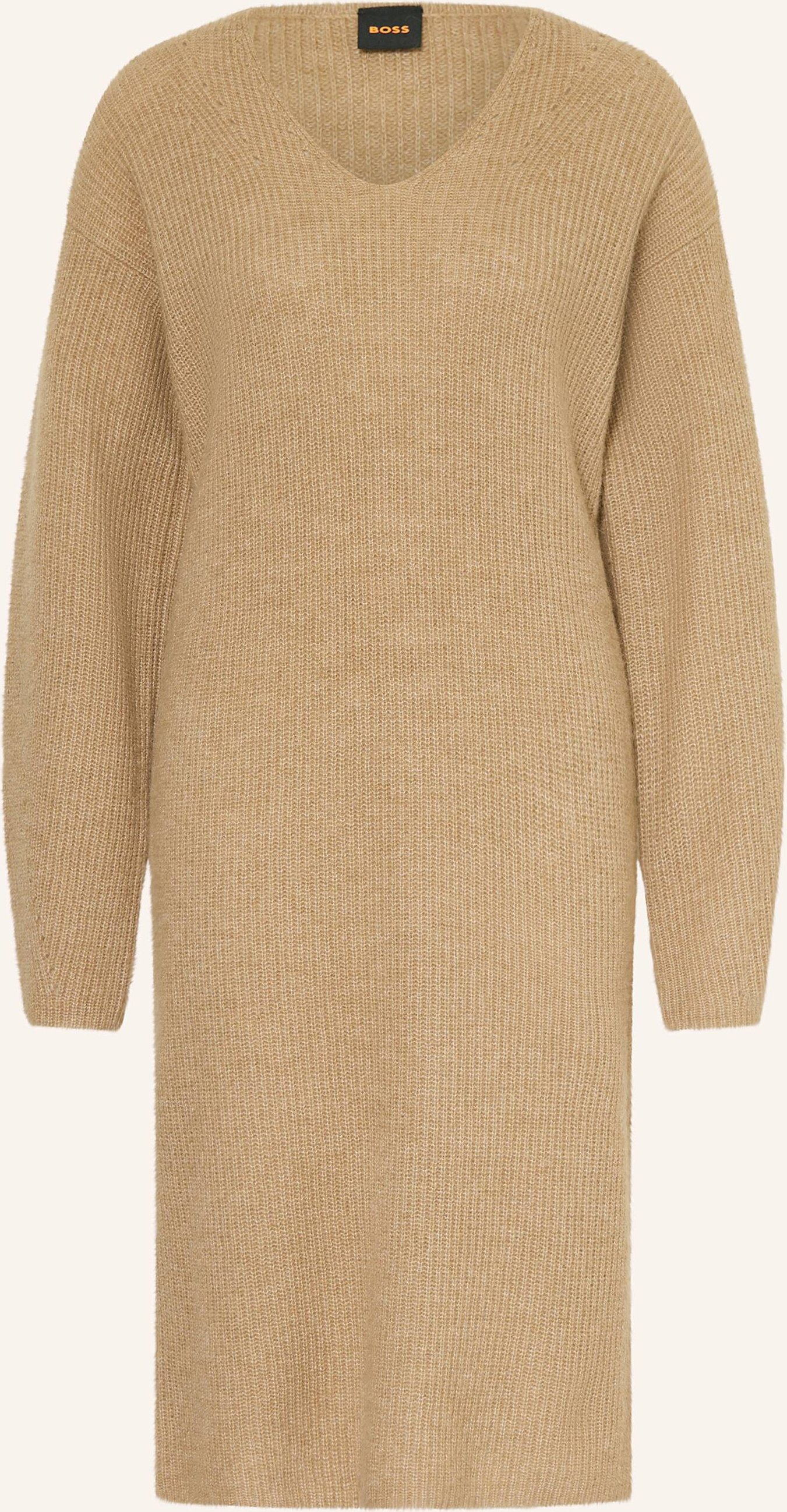 Boss Stickkleid Fusil Mit Alpaka braun