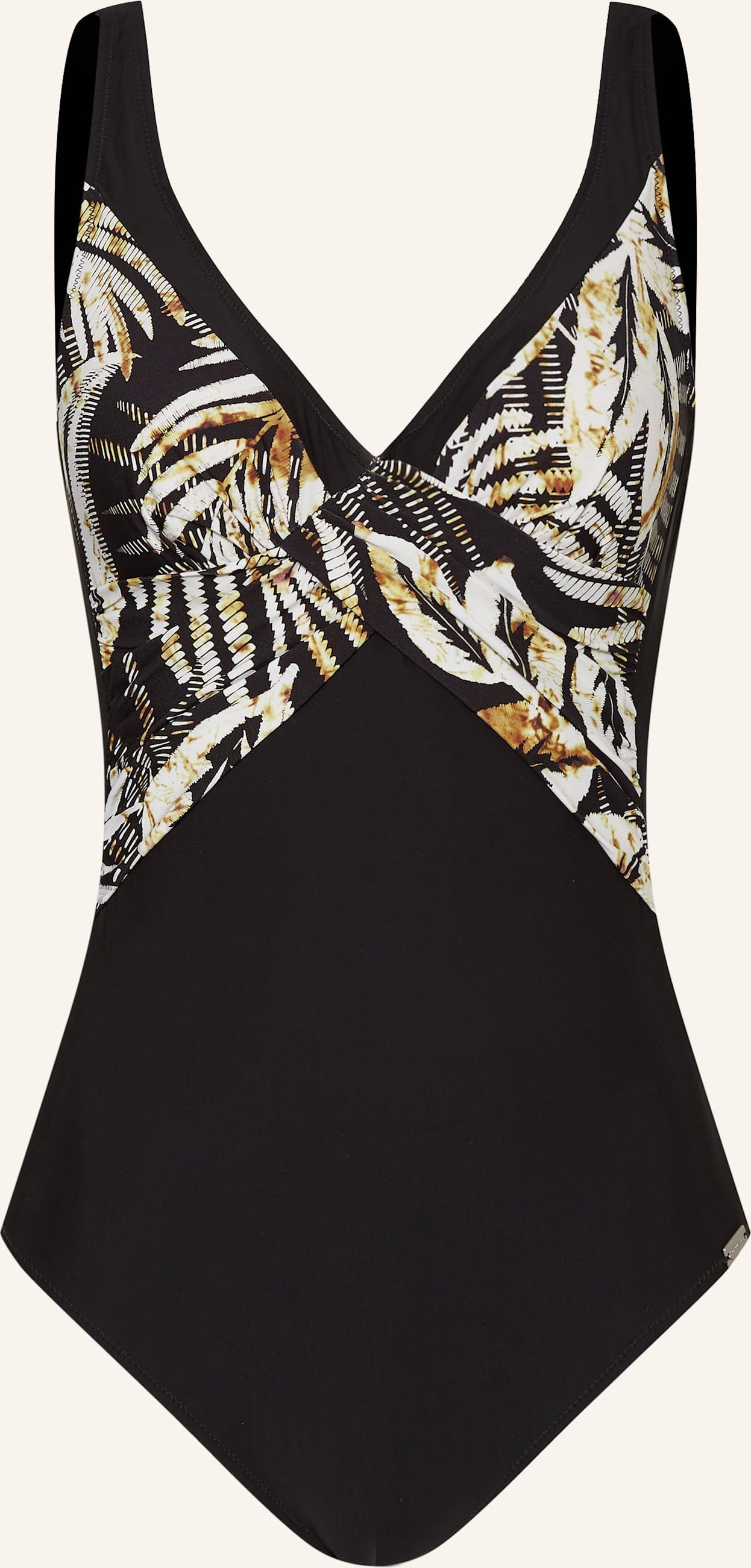 Charmline Shape-Badeanzug Seductive Leaves schwarz