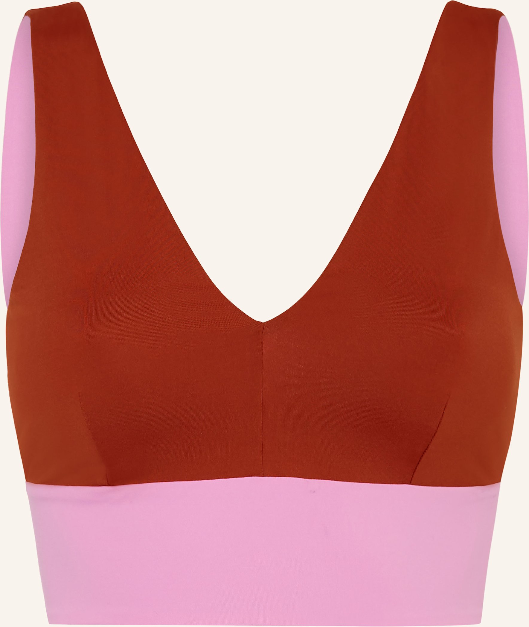 Mymarini Bralette-Bikini-Top Yogatop Zum Wenden Mit Uv-Schutz 50+ pink