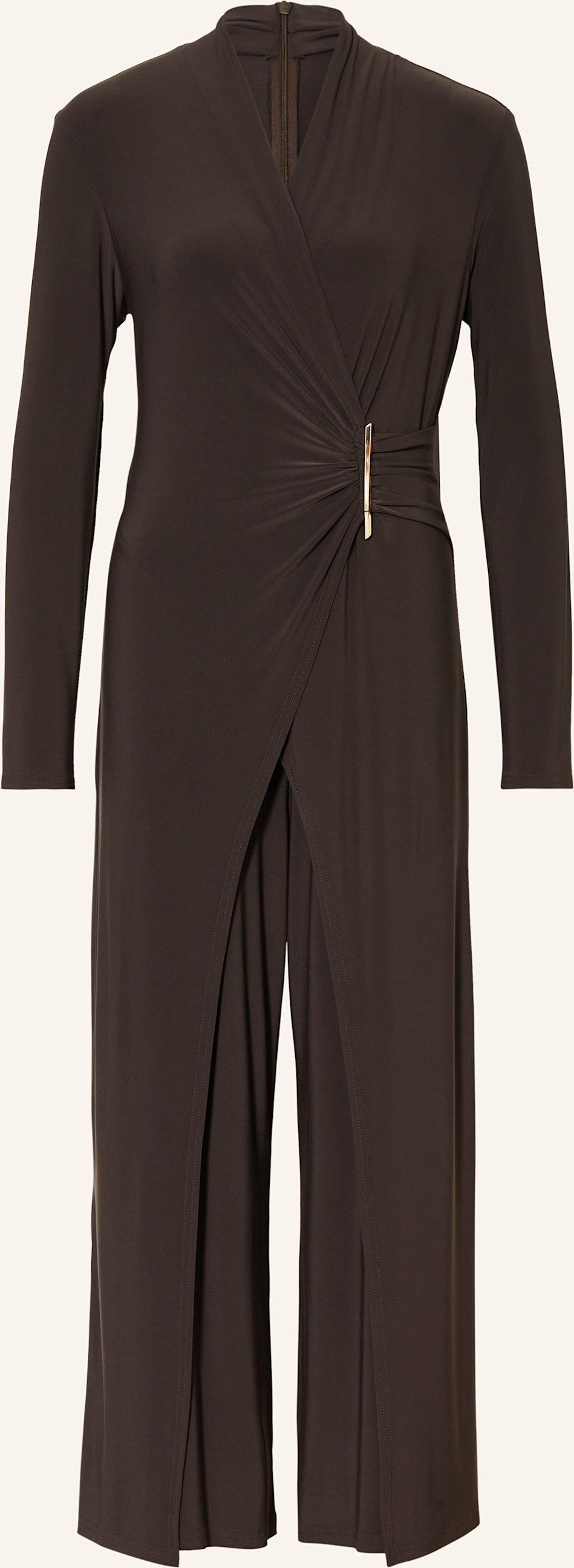 Thumbnail - Joseph Ribkoff Jersey-Jumpsuit In Wickeloptik braun