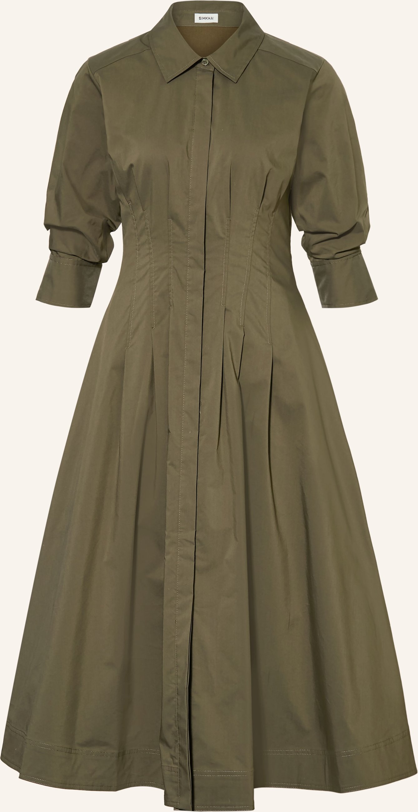 Simkhai Hemdblusenkleid Jazz Mit 3/4-Arm gruen