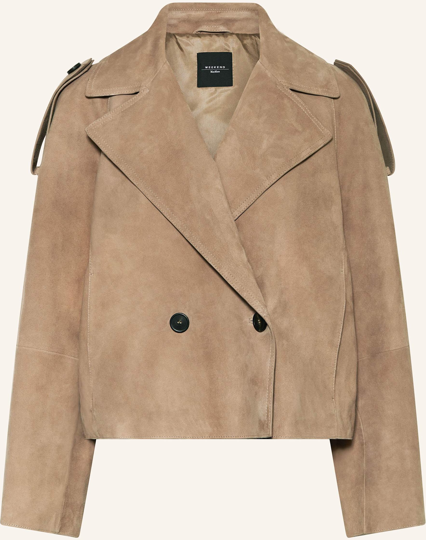 Weekend Max Mara Lederjacke Maga beige