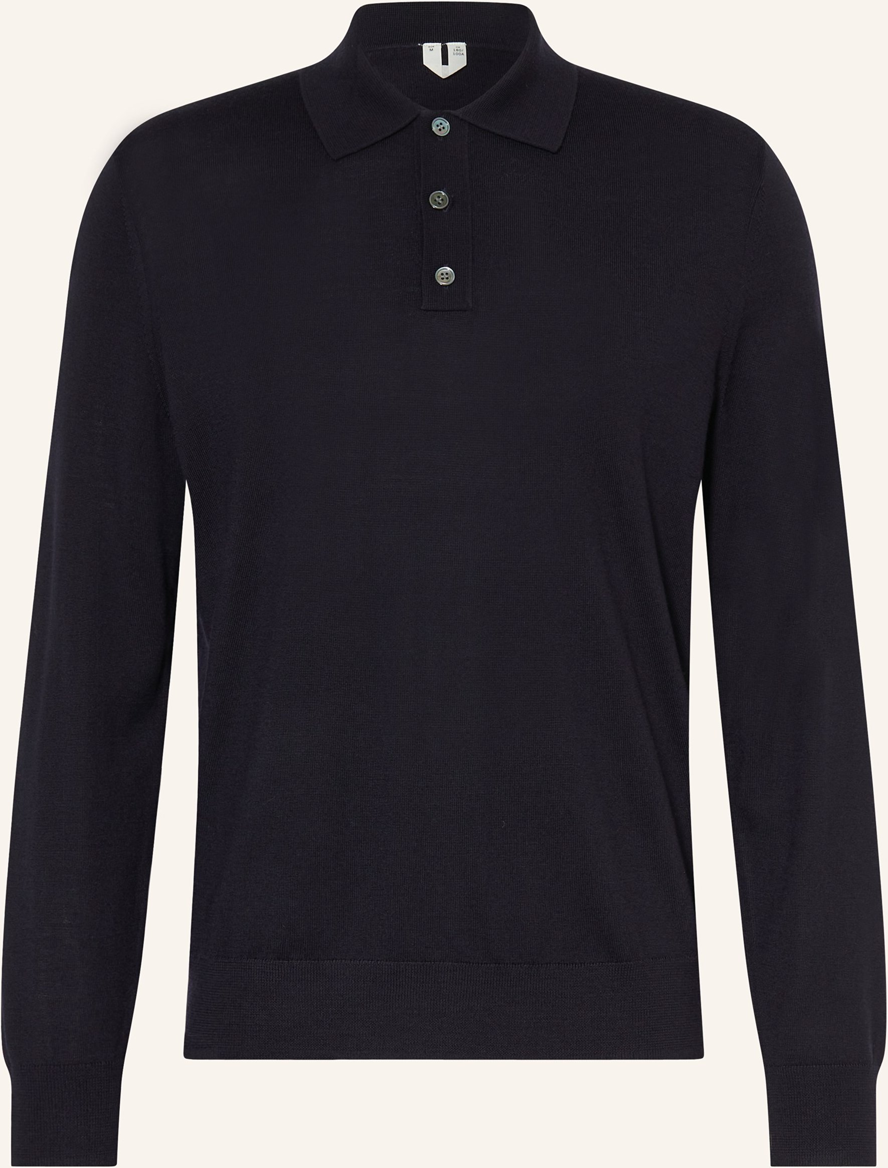 Arket Strick-Poloshirt Aus Merinowolle blau