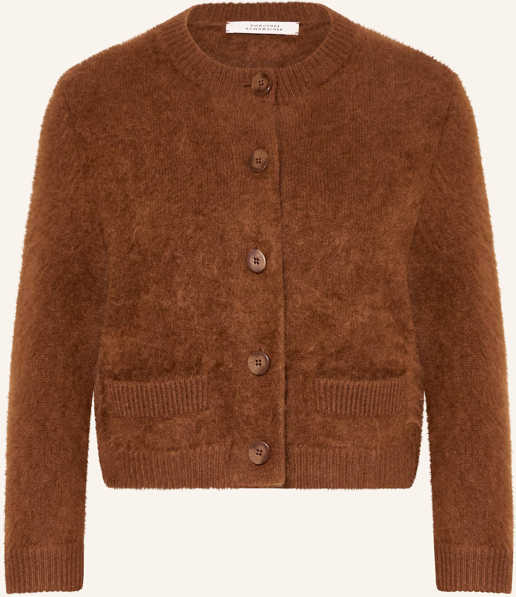 Dorothee Schumacher Strickjacke Fluffy Statements Mit Cashmere braun