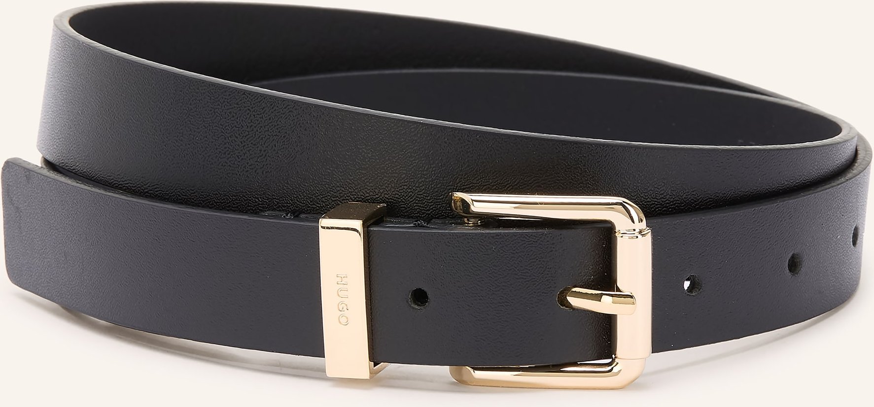 Hugo Ledergürtel Palm schwarz