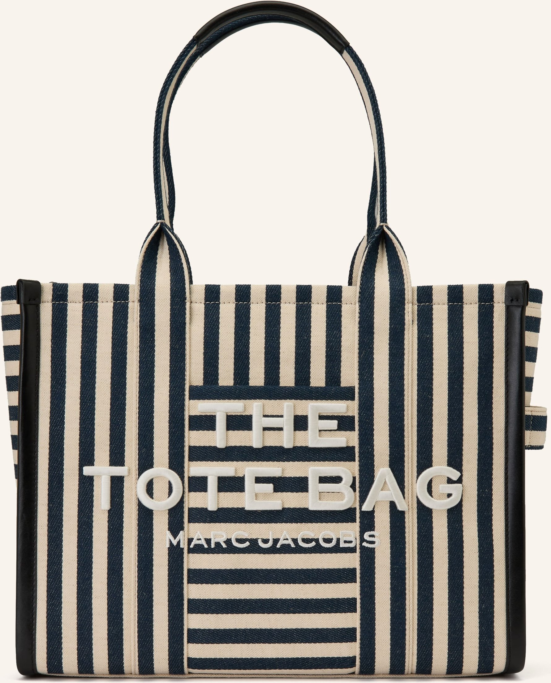 Marc Jacobs Shopper The Large Tote Striped Canvas blau