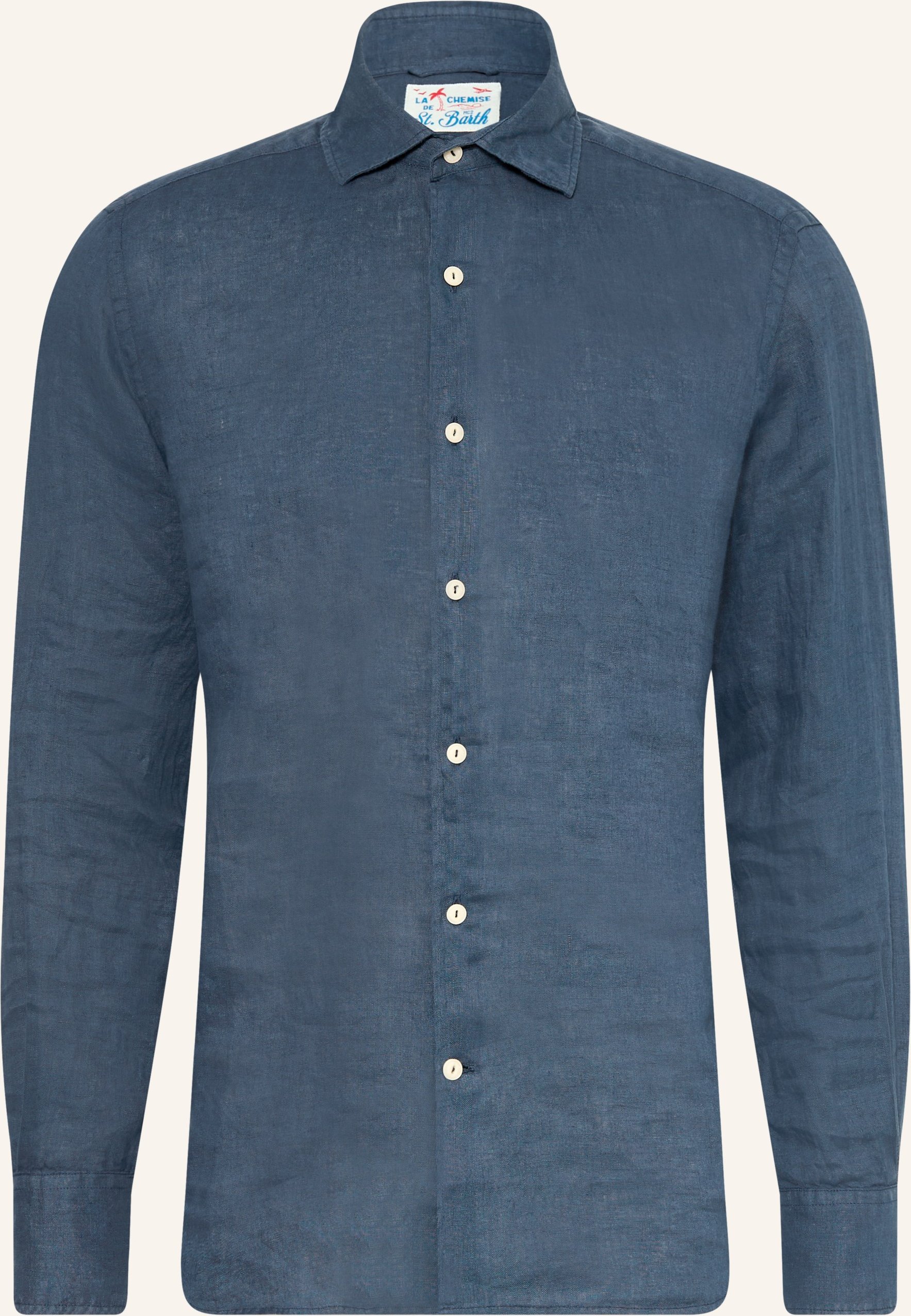 mc2 Saint Barth Resorthemd Pamplona Comfort Fit Aus Leinen blau